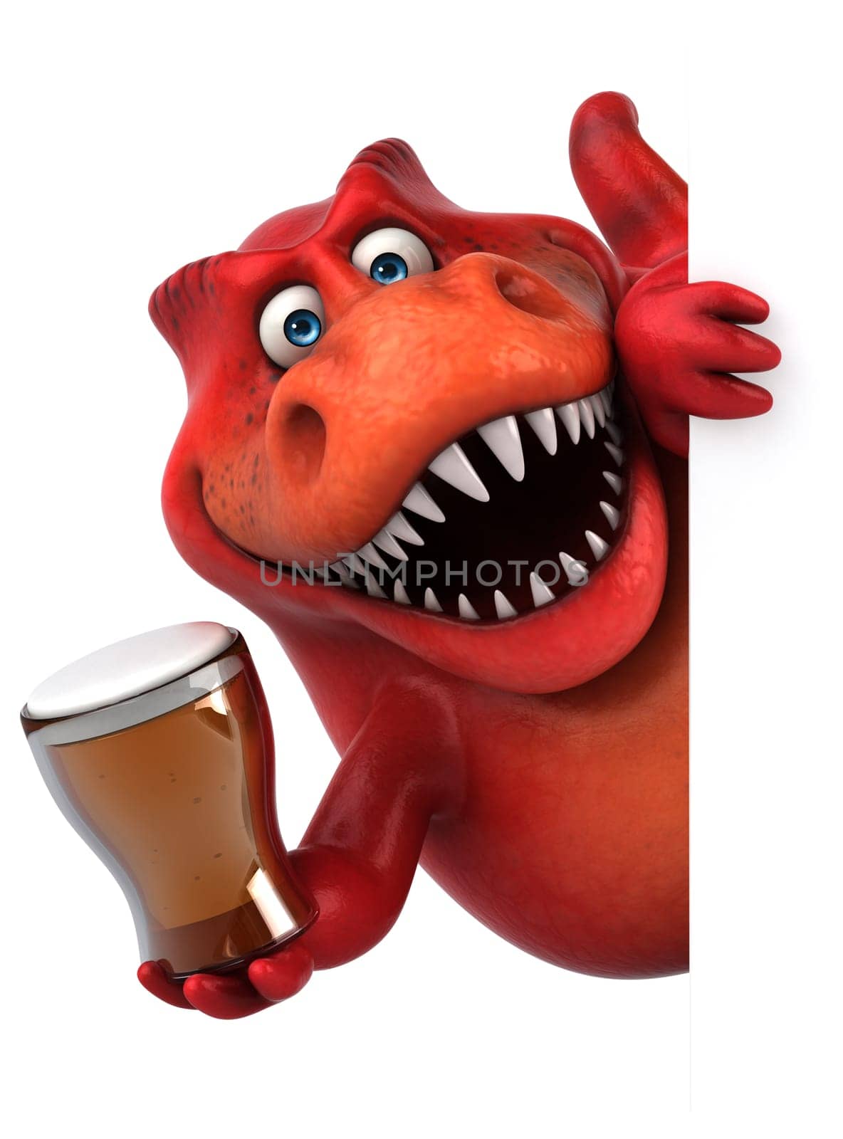 Fun dinosaur - 3D Illustration