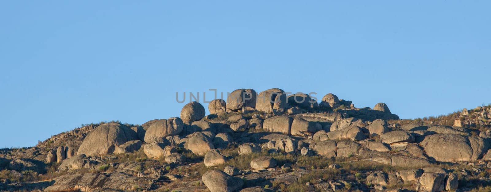 Berrocal de la Data, unique granitic landscape declared as Natural Monument. Valencia de Alcantara, Caceres, Extremadura, Spain