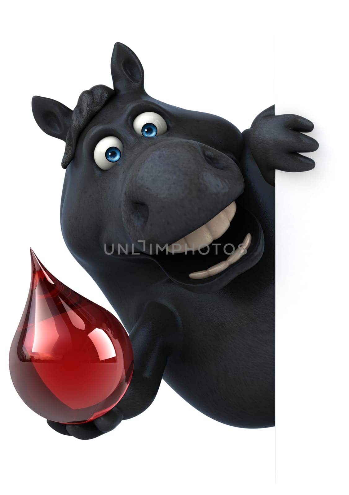 Fun horse - 3D Illustration