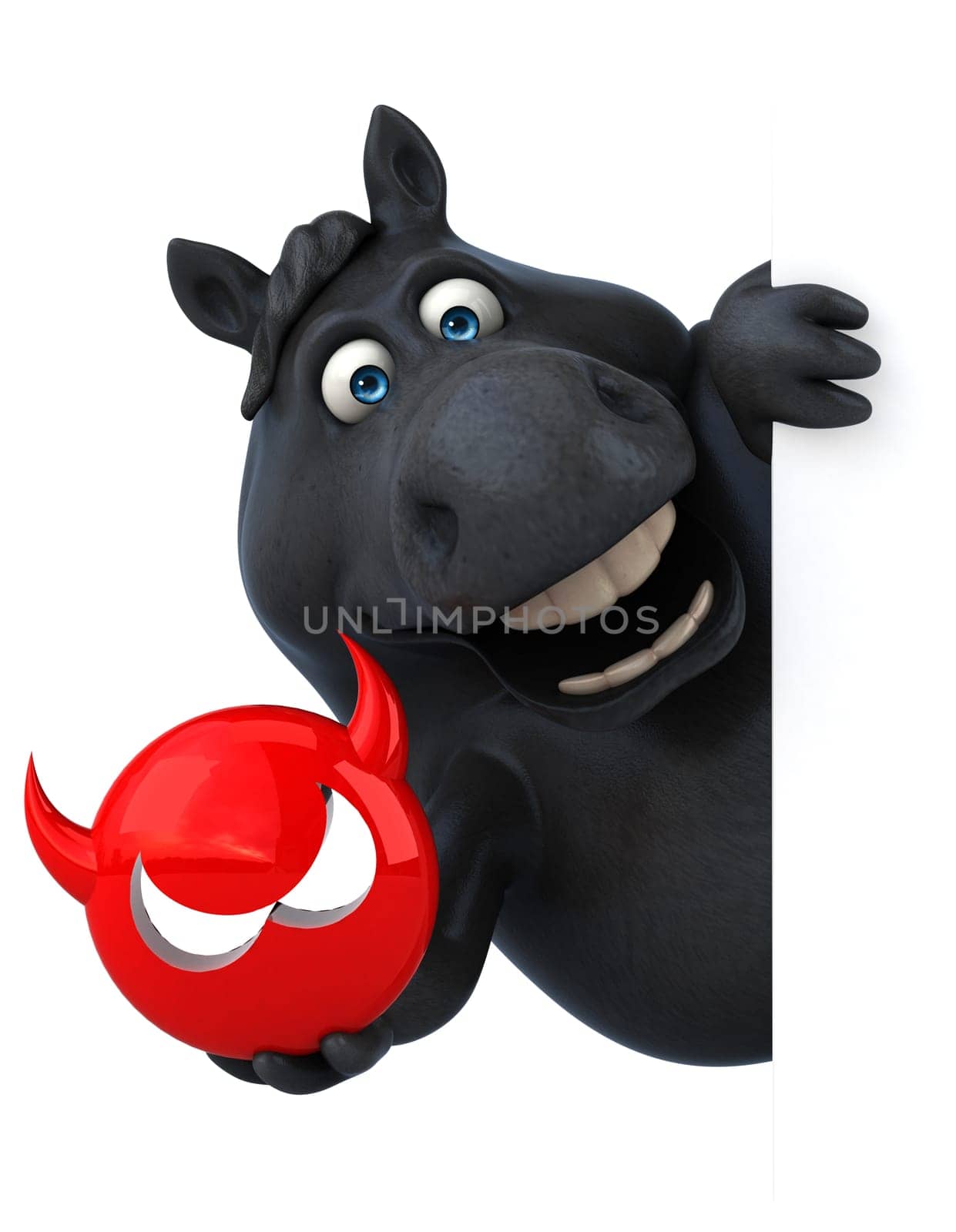 Fun horse - 3D Illustration