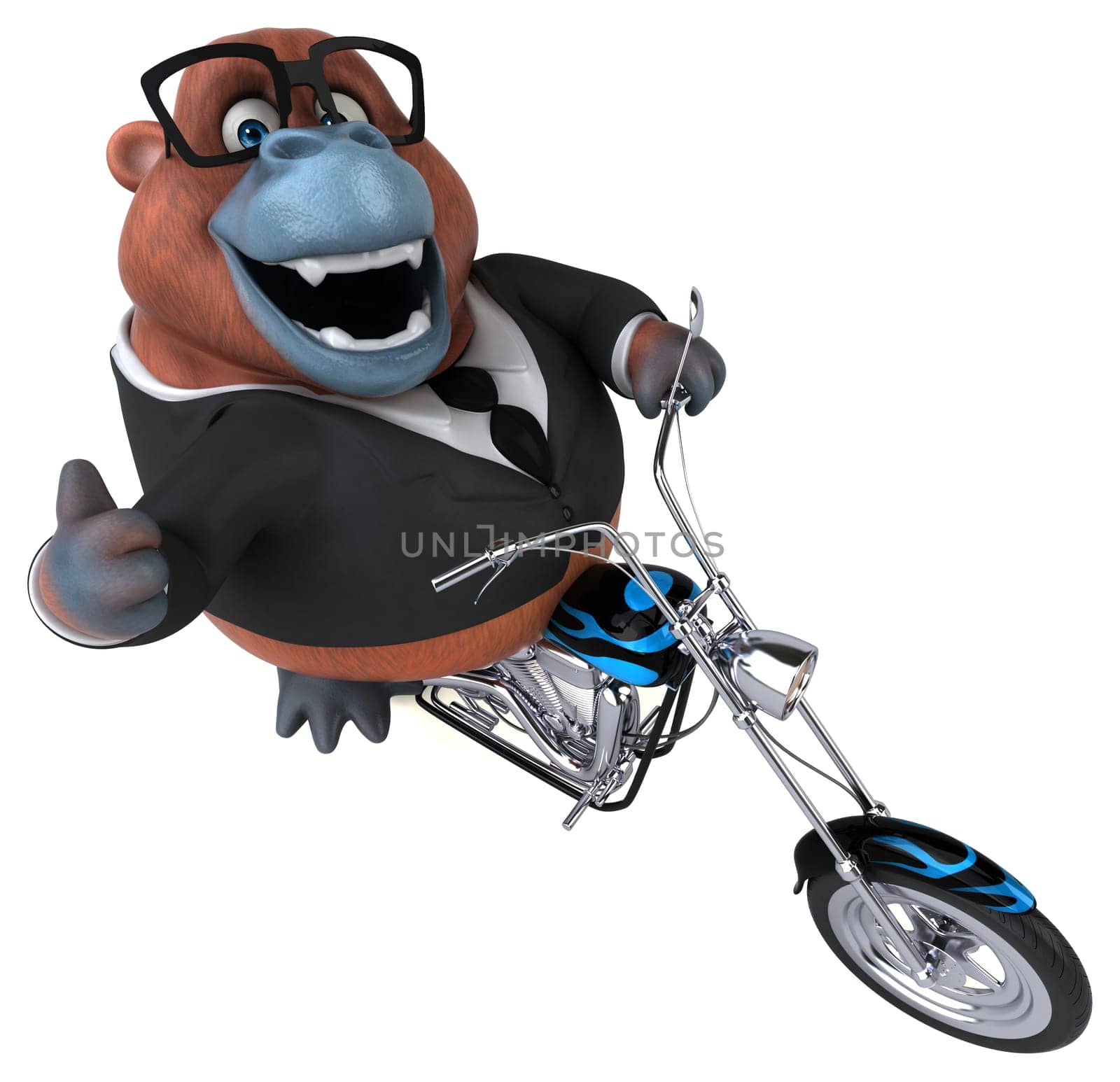 Fun orang outan - 3D Illustration