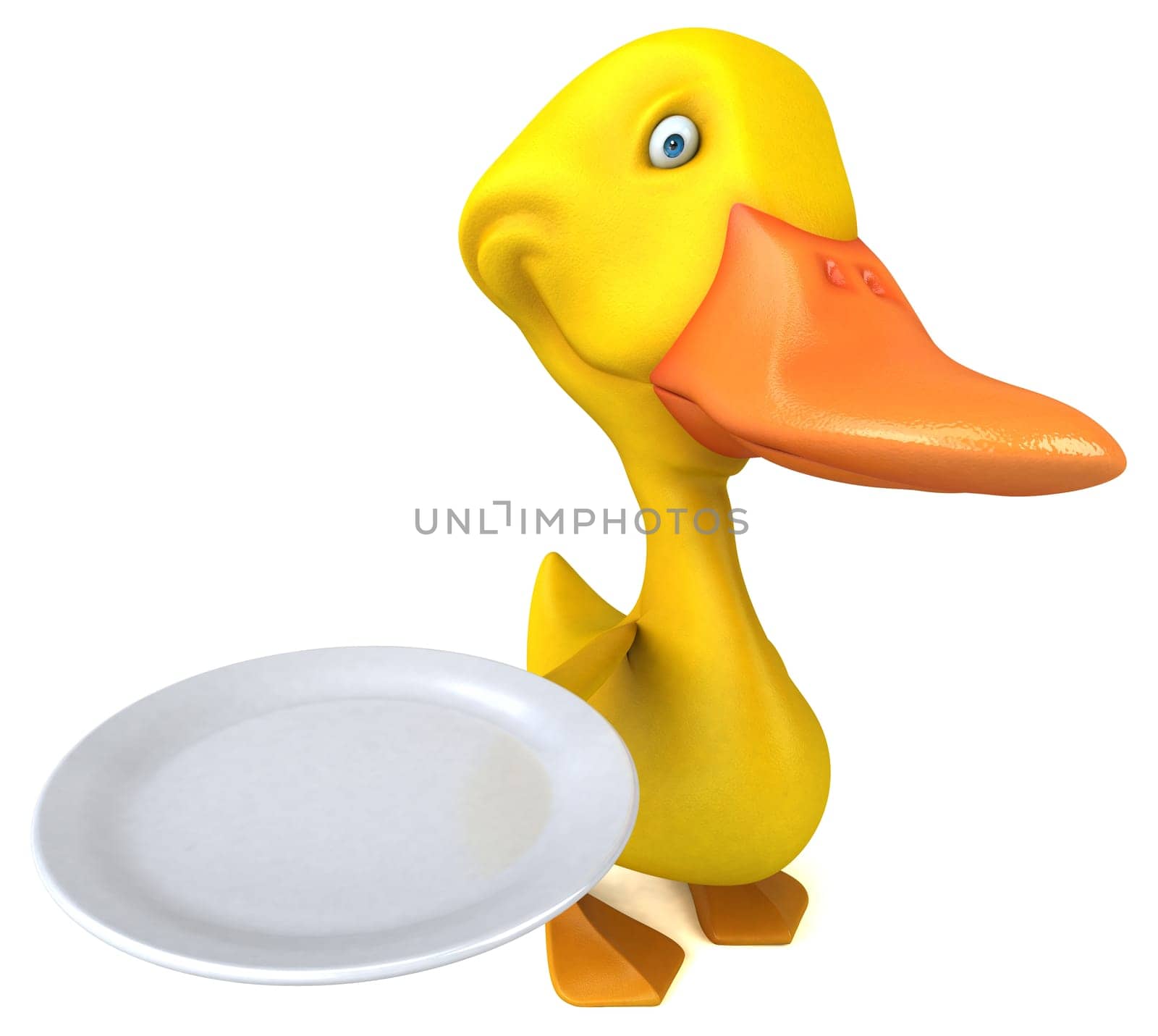 Fun duck - 3D Illustration