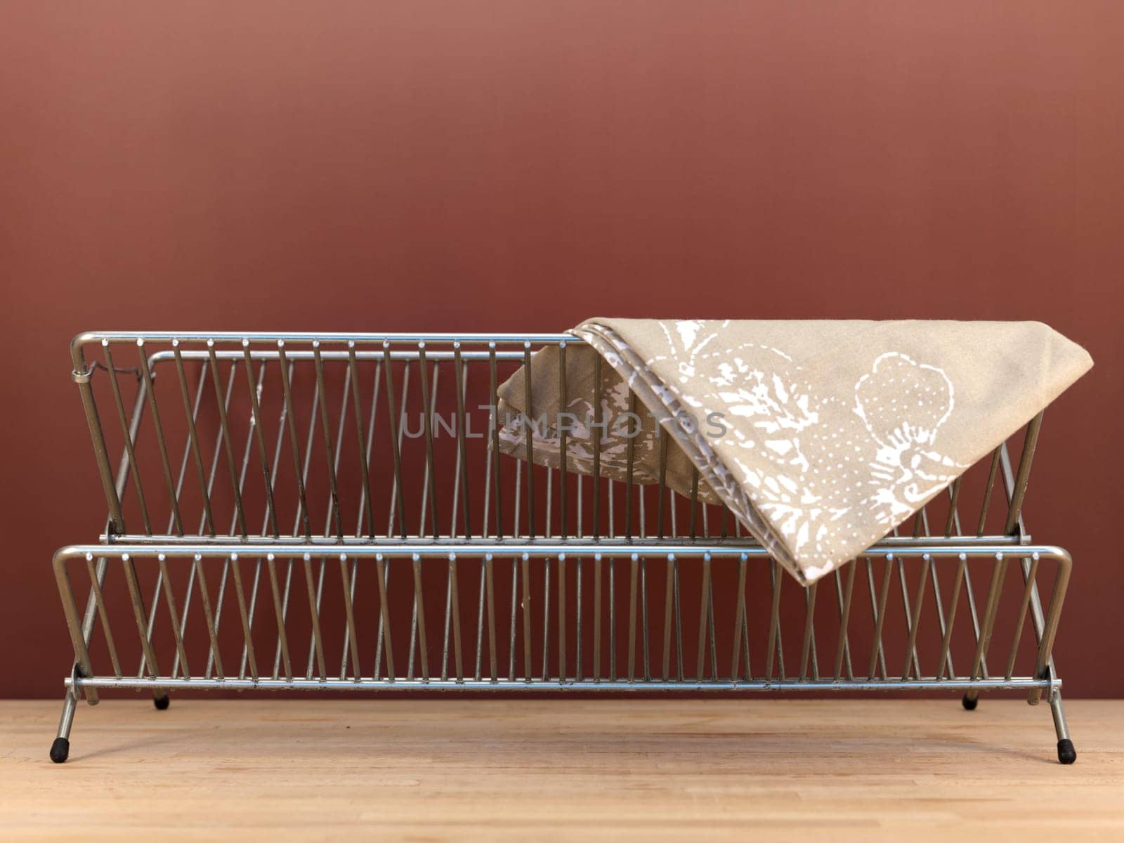 A close up shot of a dish rack