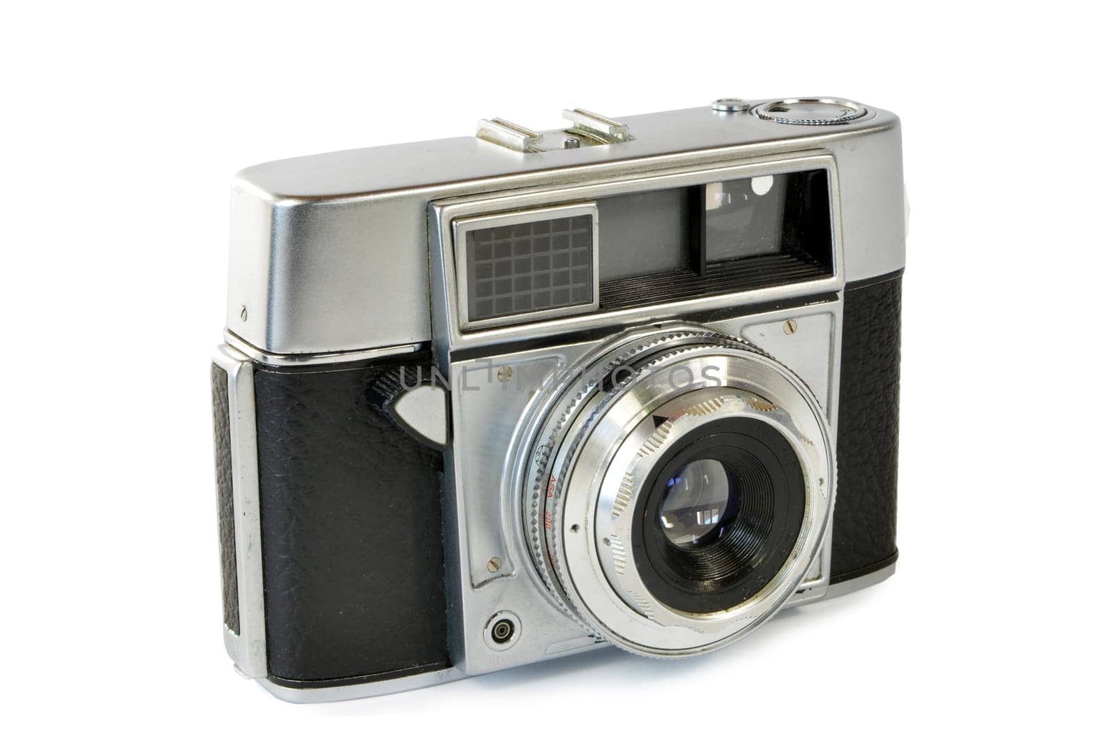 old camera on the white background
