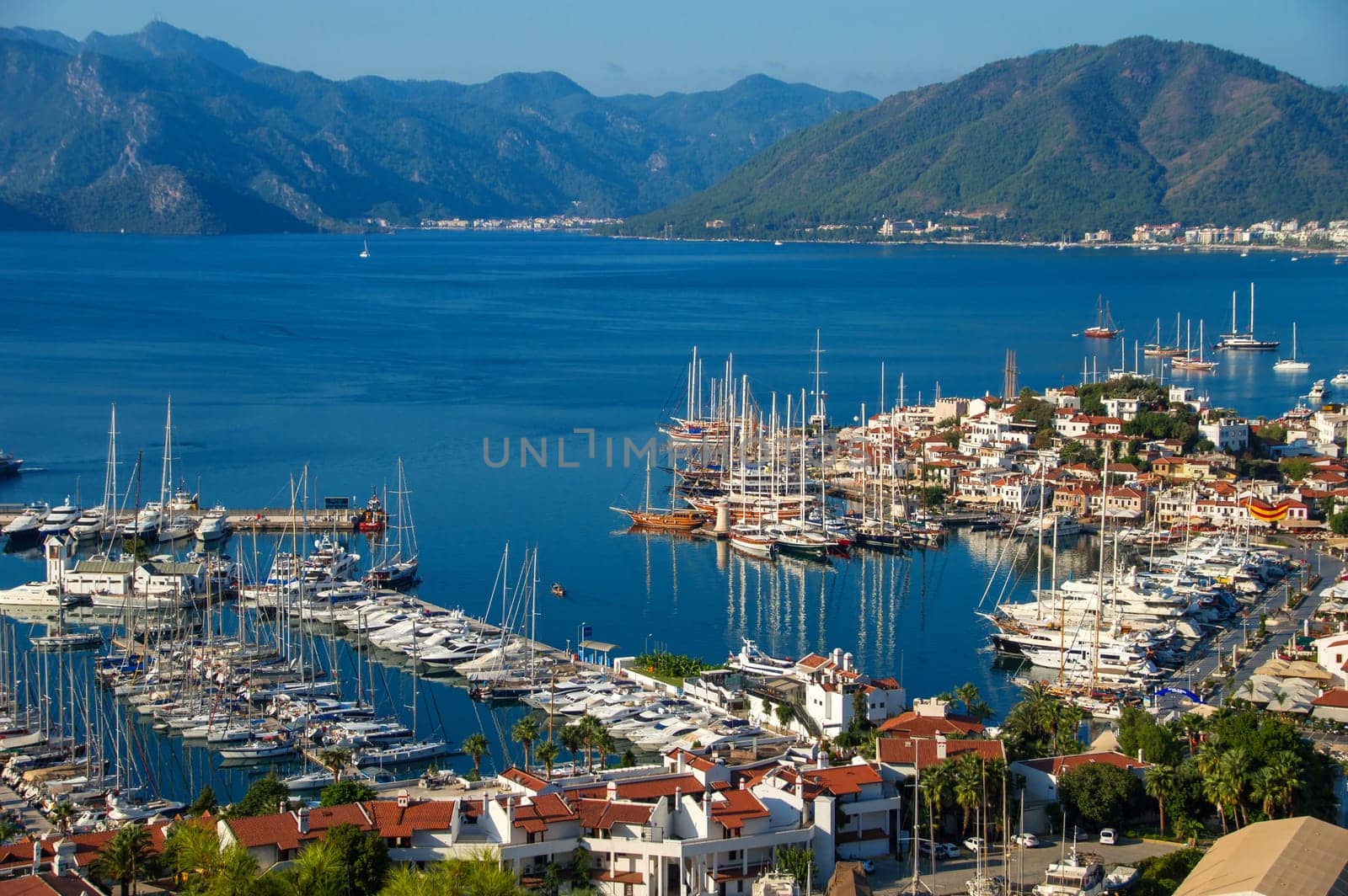 View of Marmaris harbor on Turkish Riviera.