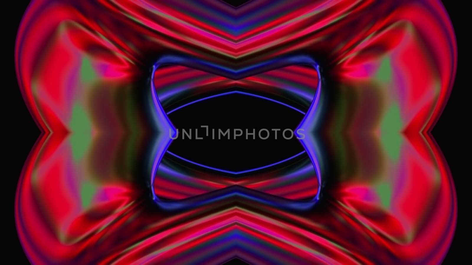 Futuristic 3d render of wavy mirror fractals with complex natural tracery. Fantasy textures of trendy surrealism. Rectangular petals of spring bloom and festive mood