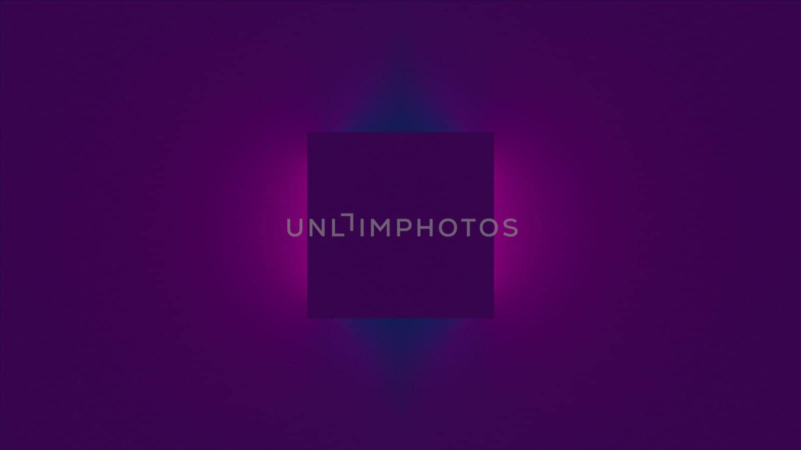 Geometric square with 3d render of light shadows. Minimalistic background with shimmering block of modern interior. Simple mosaic element and trendy digital decoration