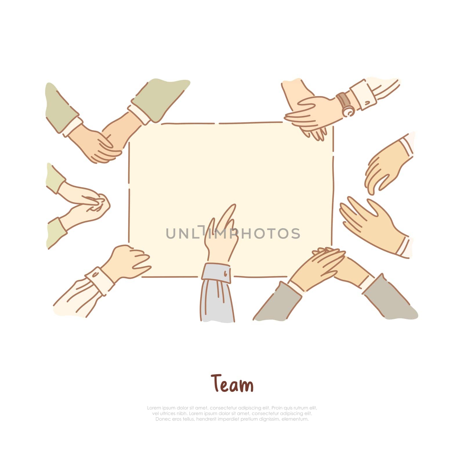 Deaf mute people communication, hands showing gestures, cooperation, sign language education banner. Nonverbal conversation, team building exercise concept cartoon sketch. Flat vector illustration