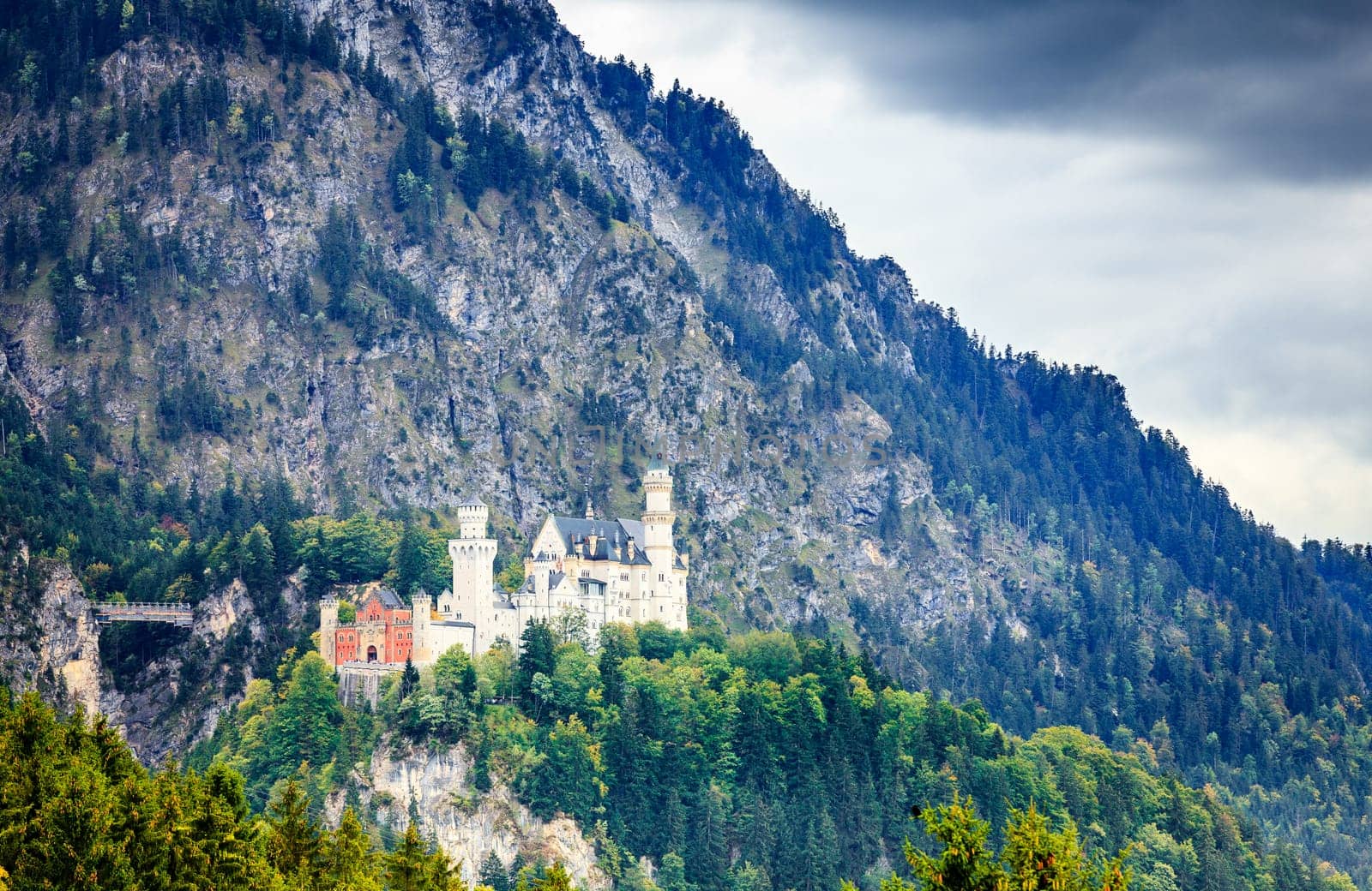 View of the Neuschwanstein Castle in Bavaria