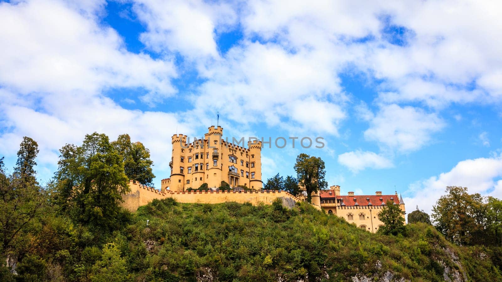 Hohenschwangau Castle in Schwangau, Bavaria, a 19th century palace and a residence of King Ludwig II