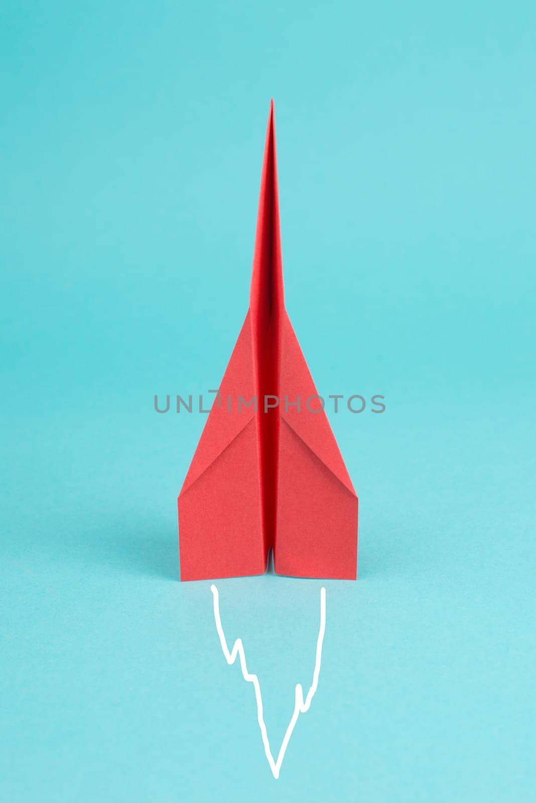 Airplanes in front of a blue colored background, business concept, start new ideas