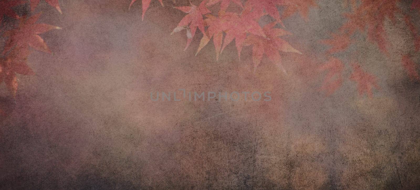 Autumn colored background with leaves, vintage style, fall colors