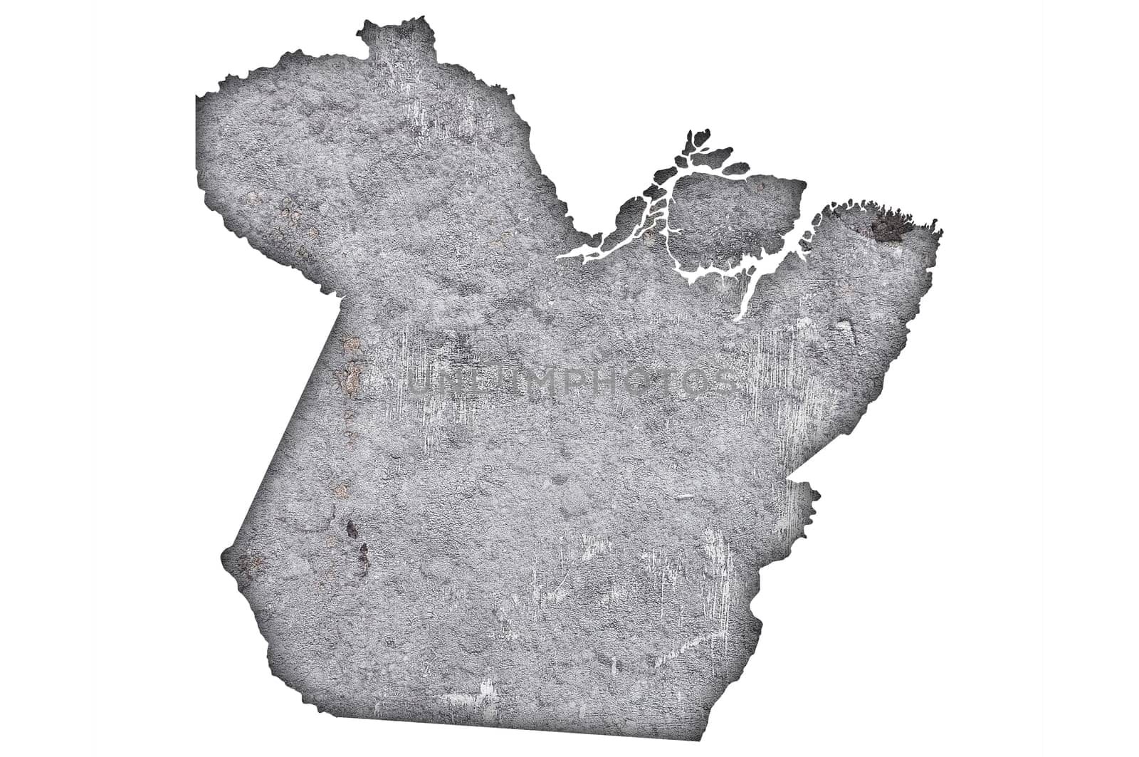 Map of Para on weathered concrete