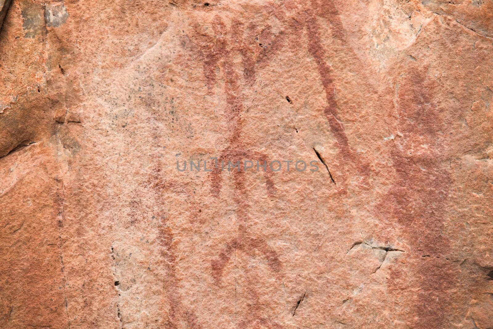 Prehistorical paintings at San Blas rock shelter, Sierra de San Pedro. Alburquerque, Badajoz, Extremadura, Spain