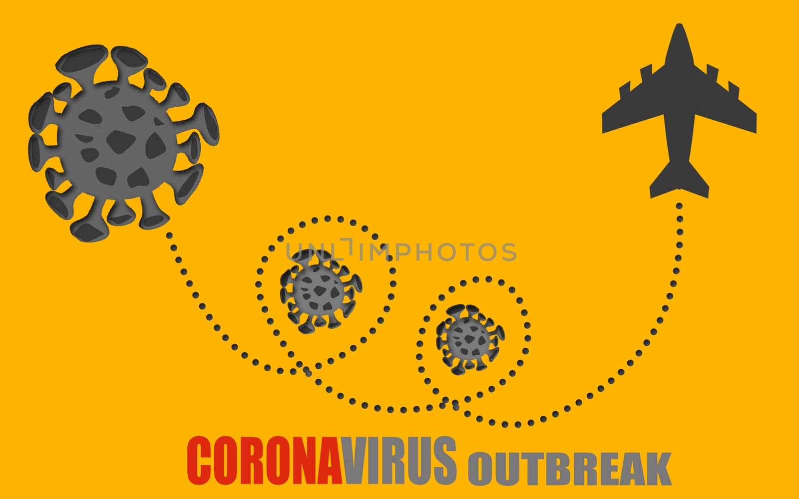 Wuhan coronavirus 2019-nCoV concept. An outbreak occurs in Wuhan, China. 3d rendering