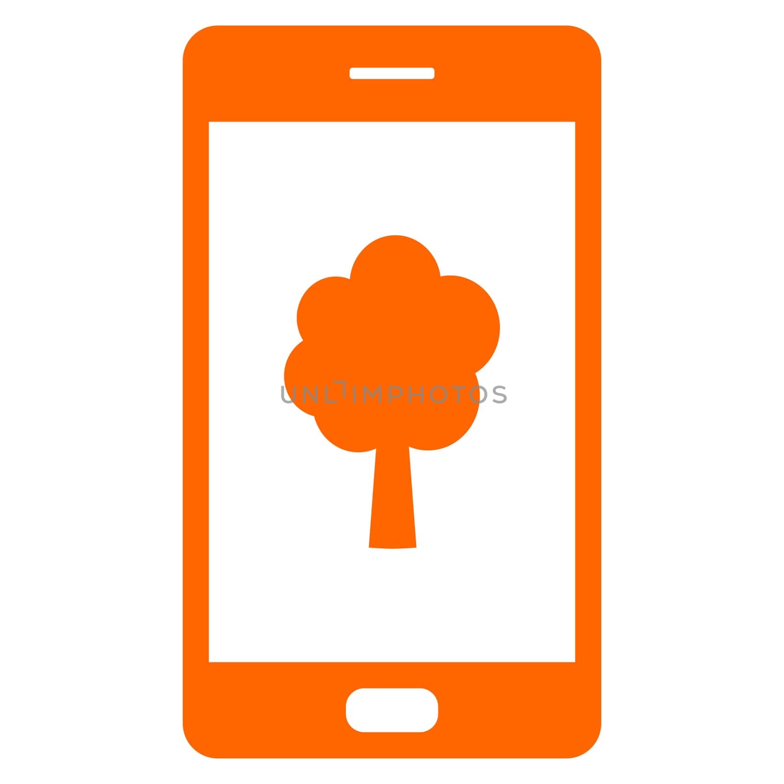 Tree and smartphone