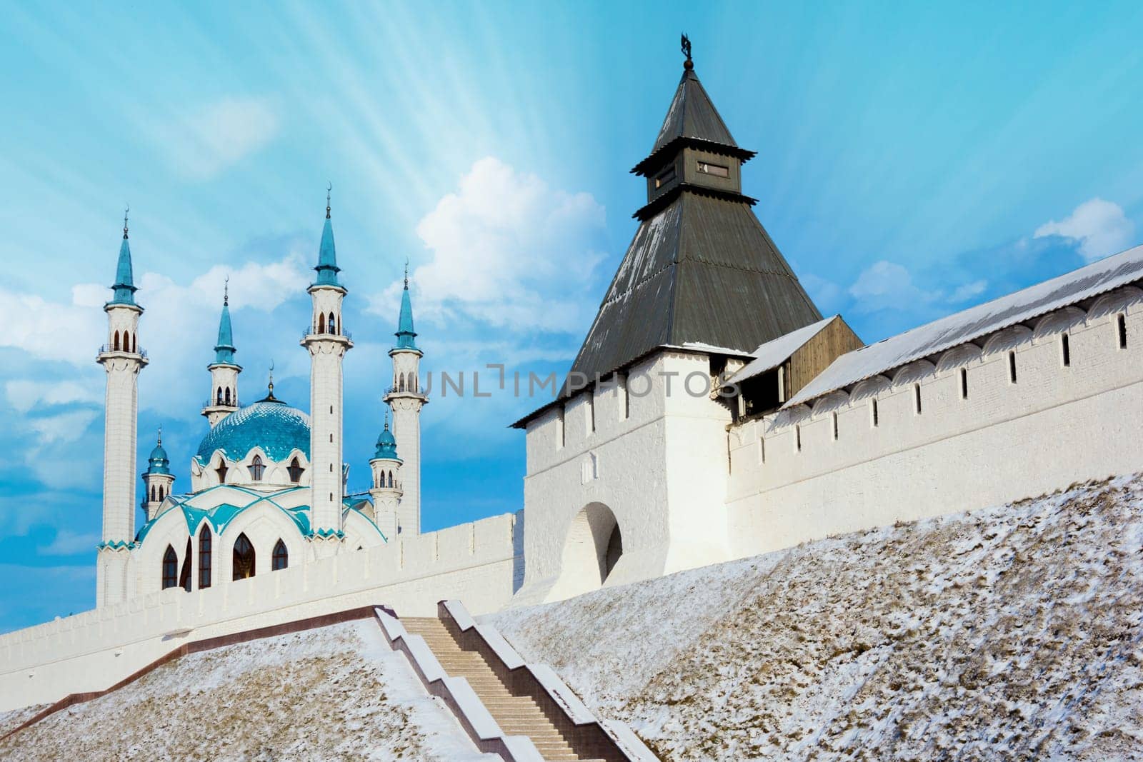 The Kul Sharif mosque in Kazan Kremlin. Tatarstan, Russia