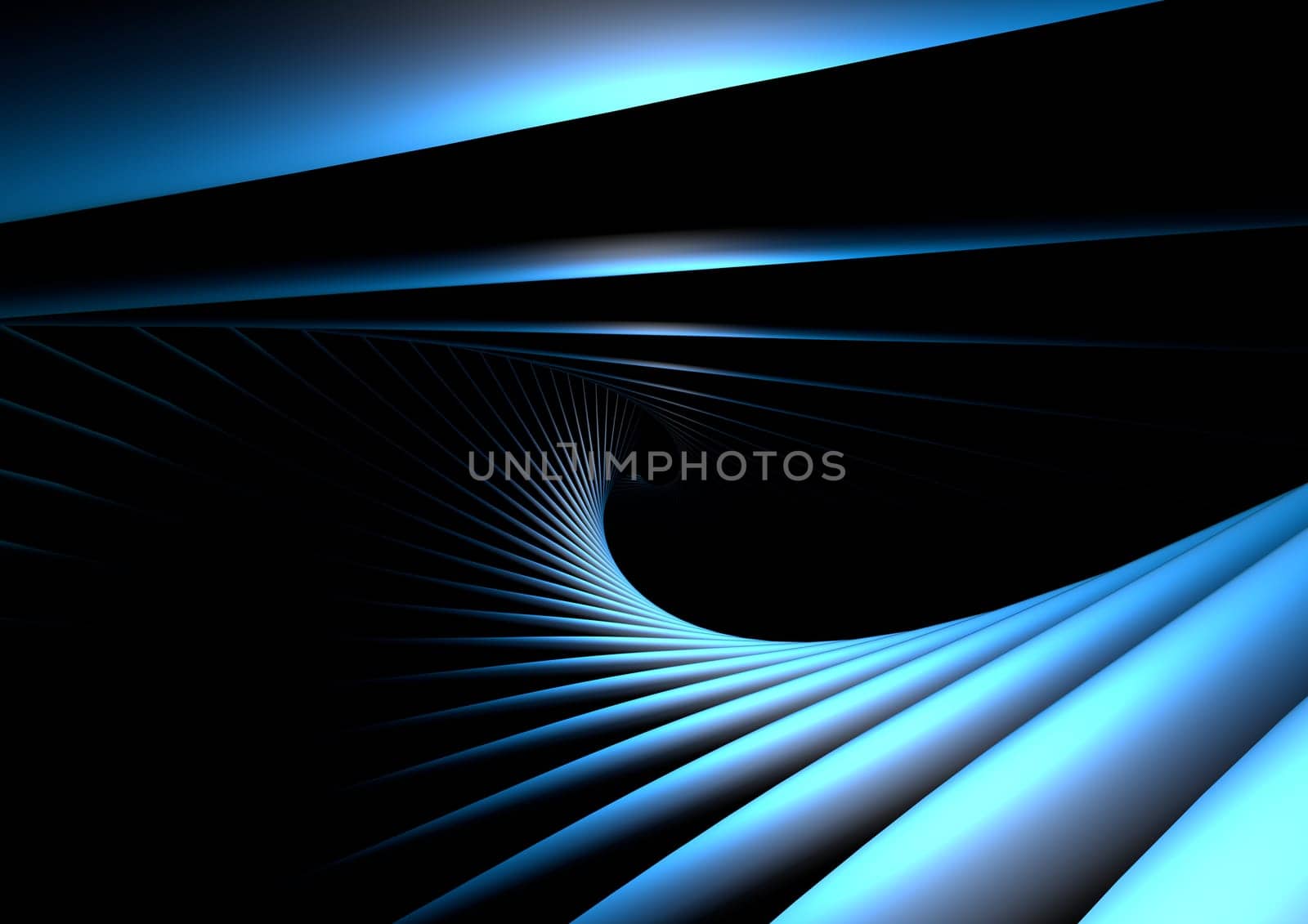 Abstract light background, blue sound waves oscillating with circle ring