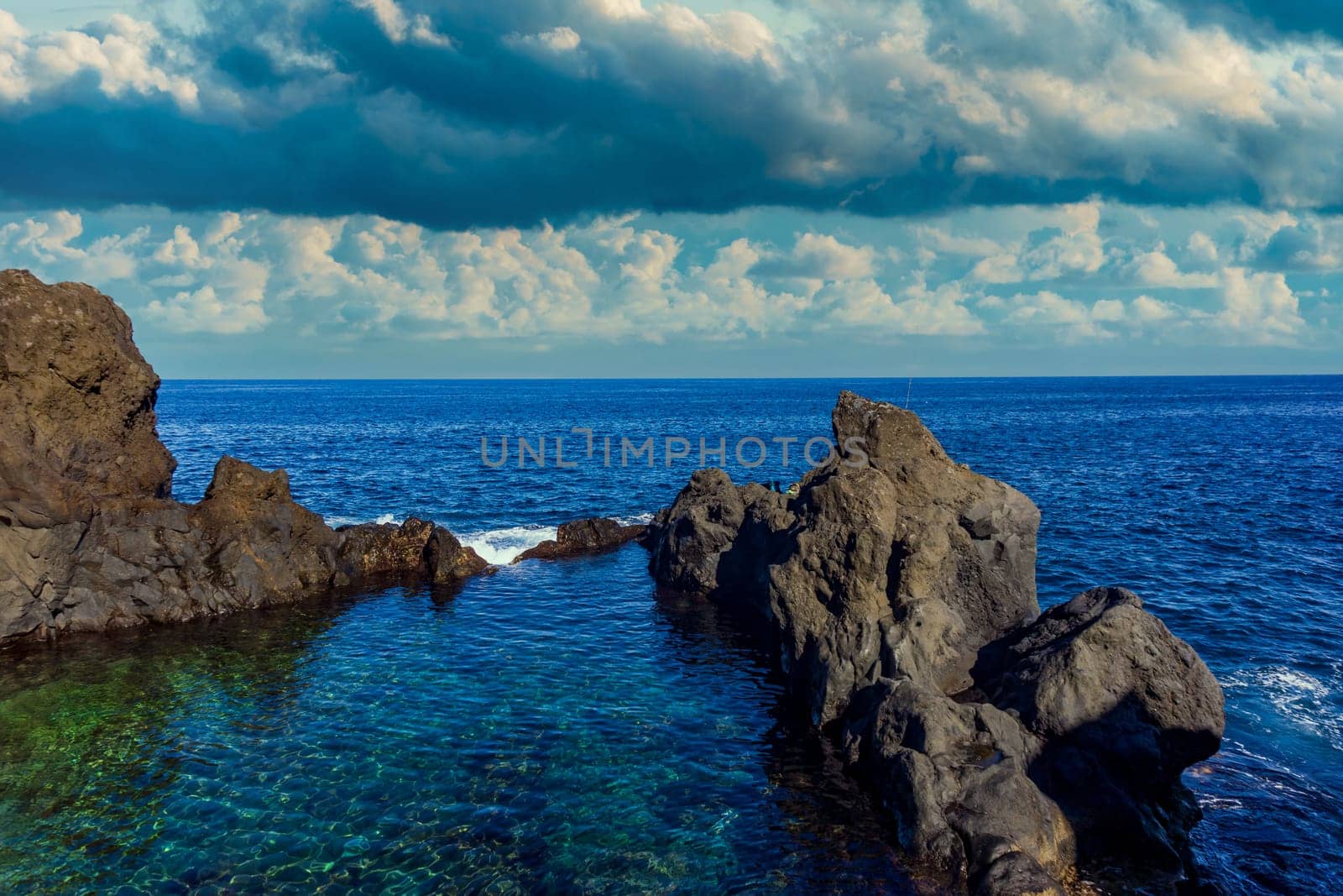 Tenerife coast. Tenerife black beach