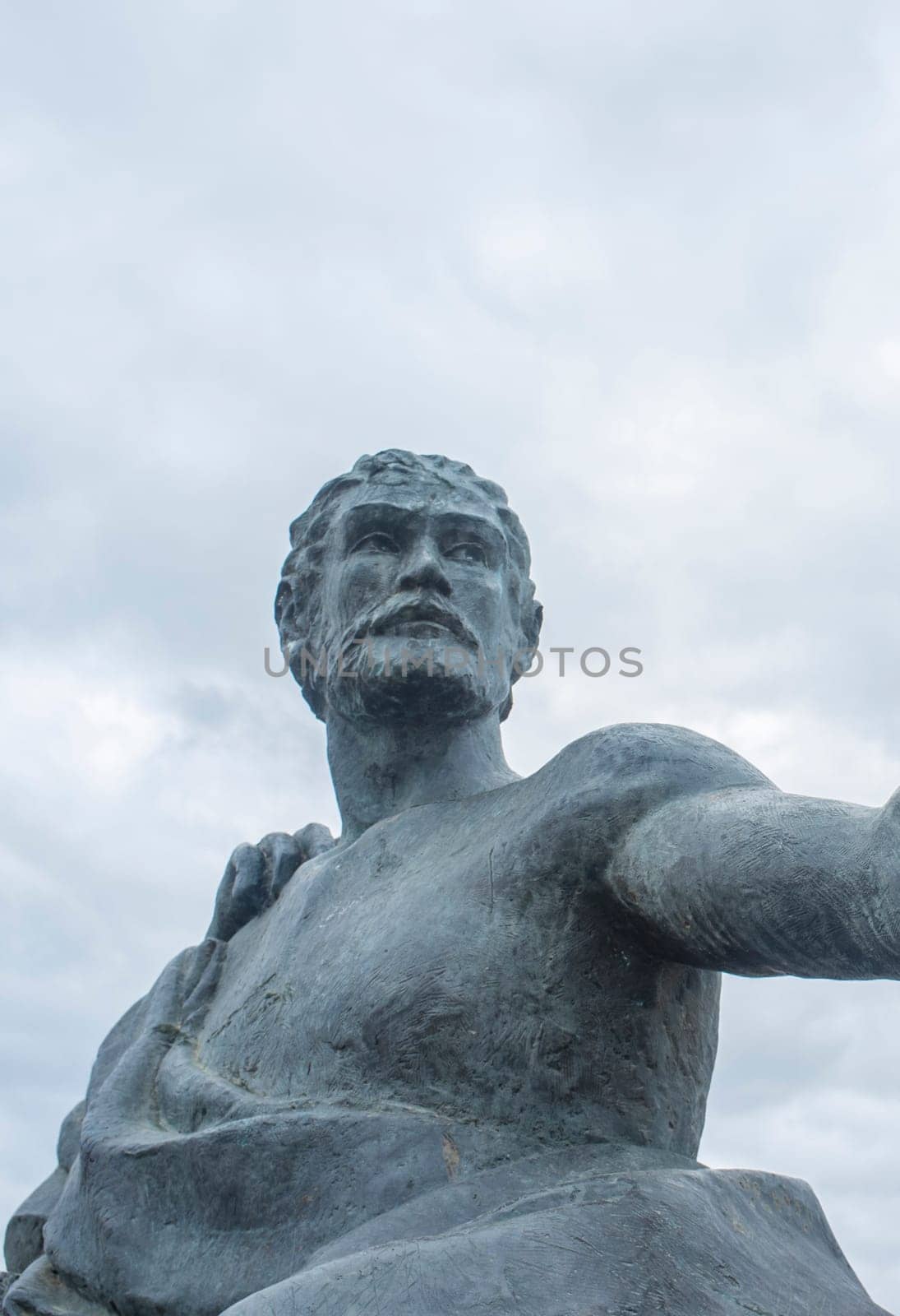 Medellin, Spain - April 28th, 2018: Quintus Caecilius Metellus Pius, founder of Medellin in 79 BC, Extremadura, Spain. Sculpted by Ricardo Garcia Lozano