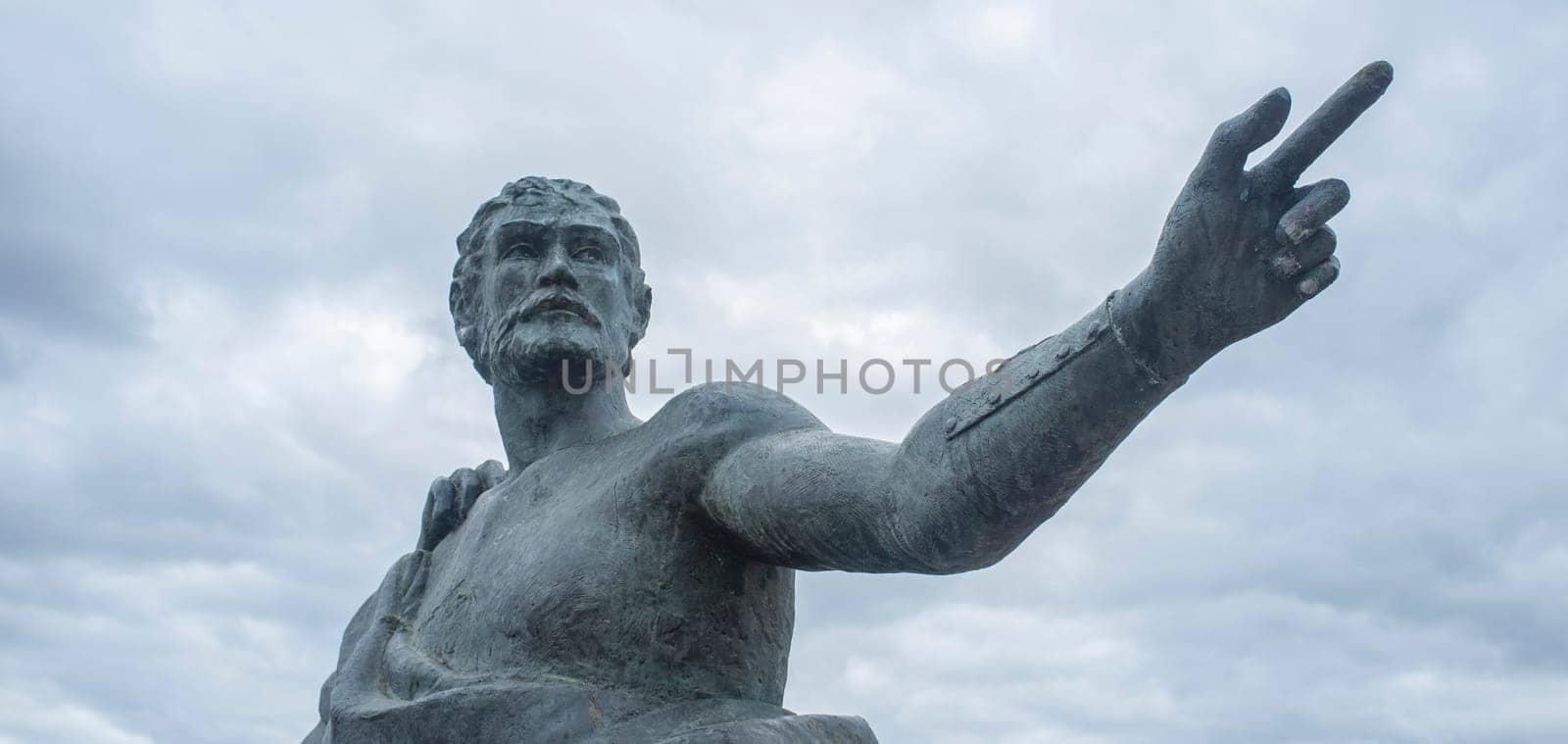 Medellin, Spain - April 28th, 2018: Quintus Caecilius Metellus Pius, founder of Medellin in 79 BC, Extremadura, Spain. Sculpted by Ricardo Garcia Lozano