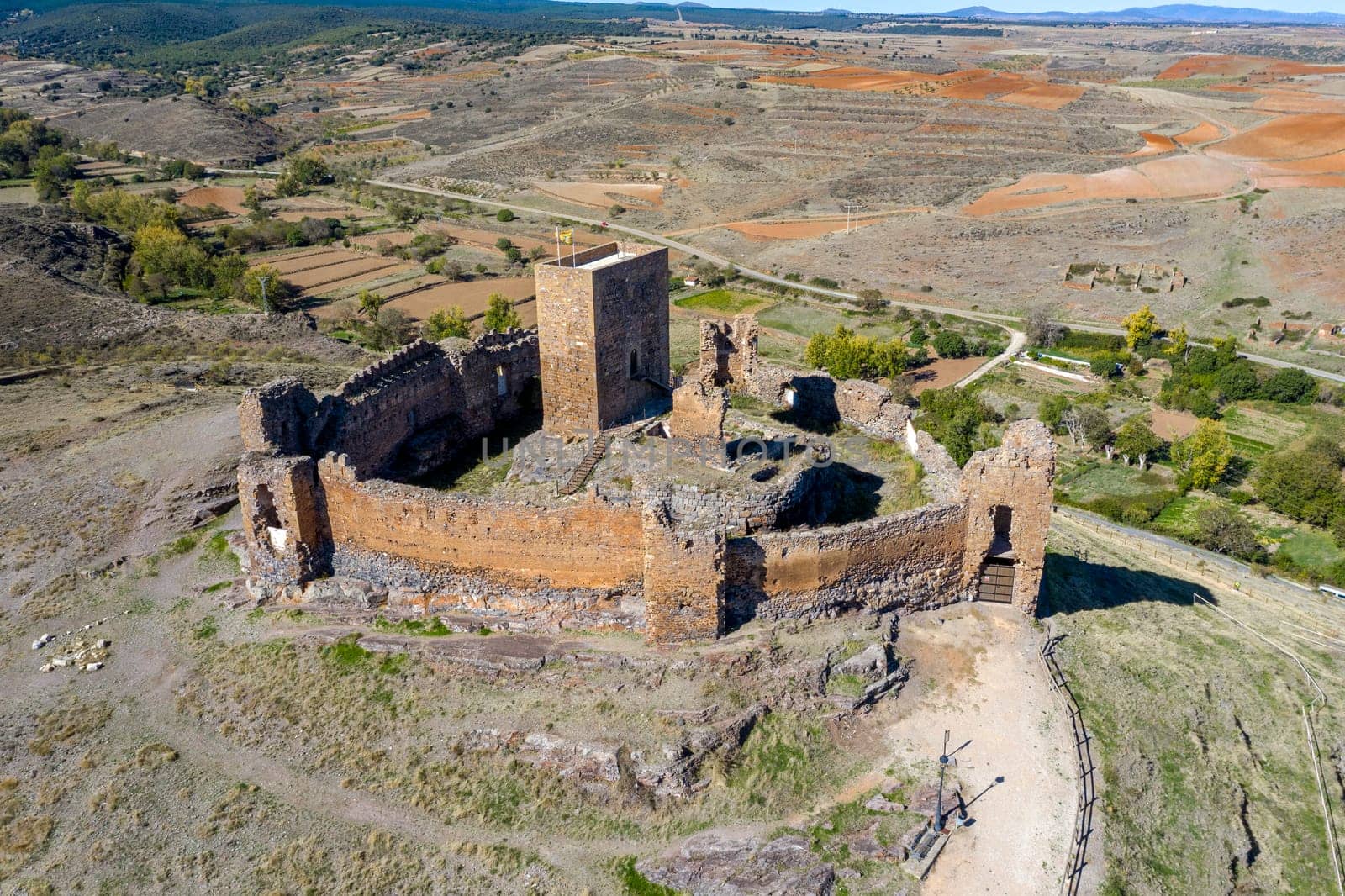 Trasmoz Castle, 13th century medieval fortress, Tarazona region, Zaragoza province, Spain. Front view