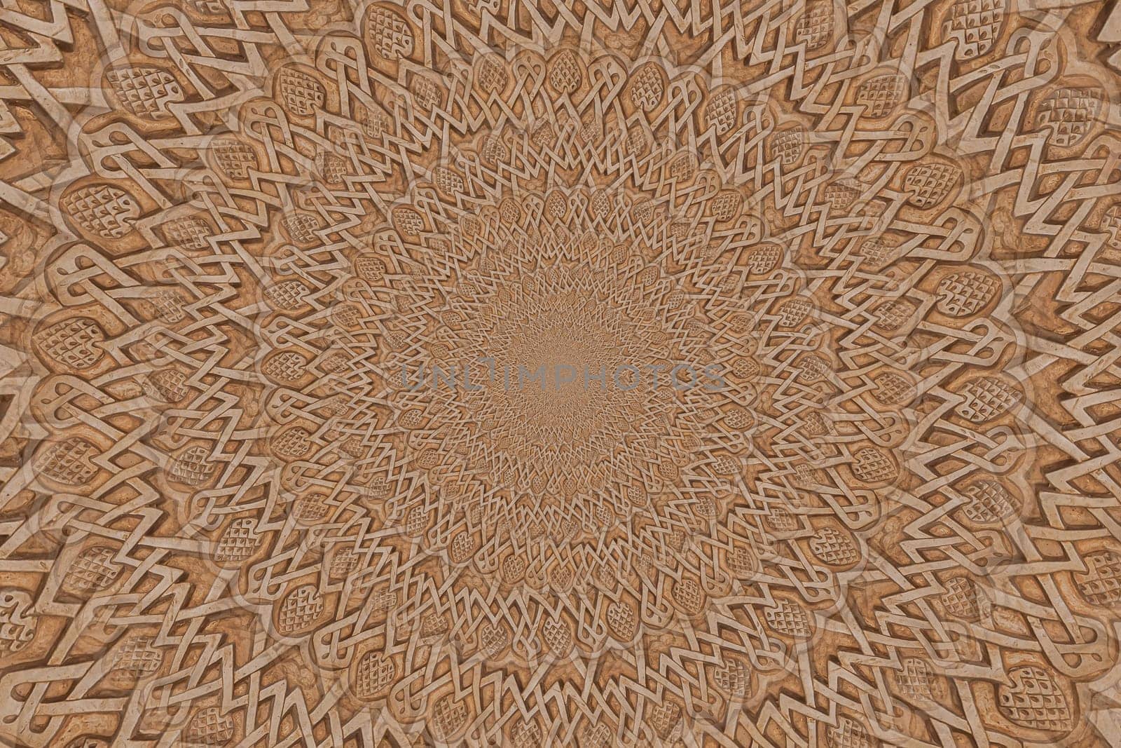 Arab background remanding to Islam culture. Design created from a 13th century architectural detail using droste effect.