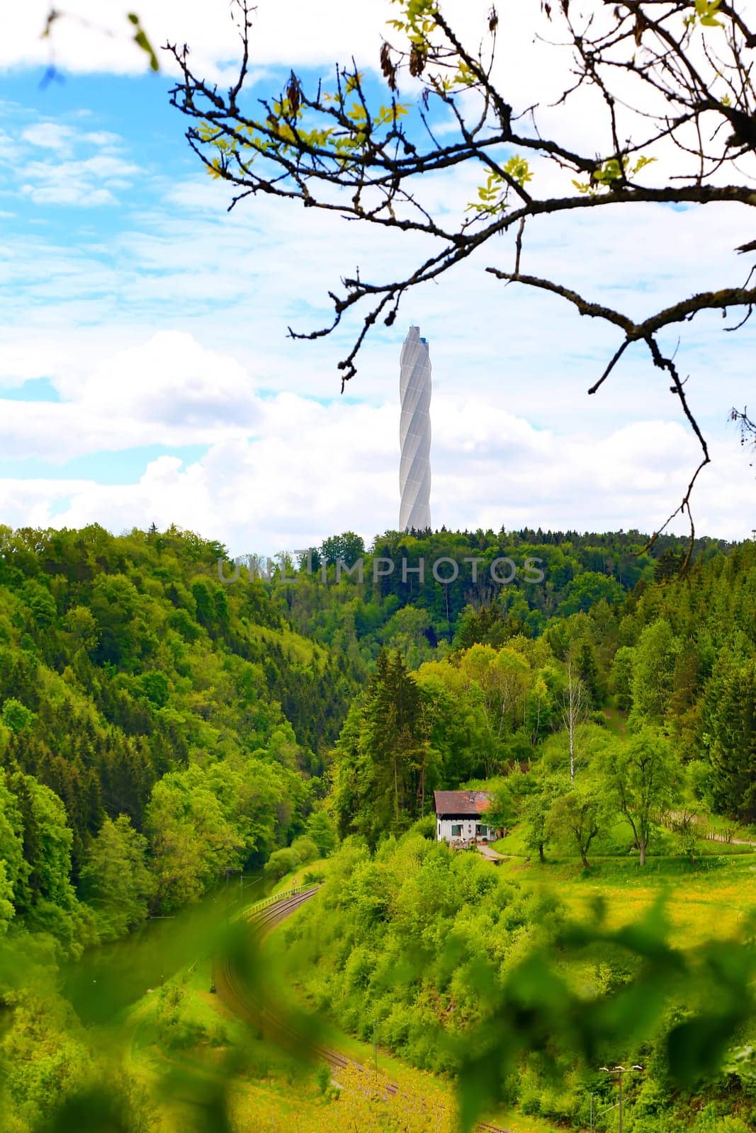 The test tower is a sight of the town of Rottweil