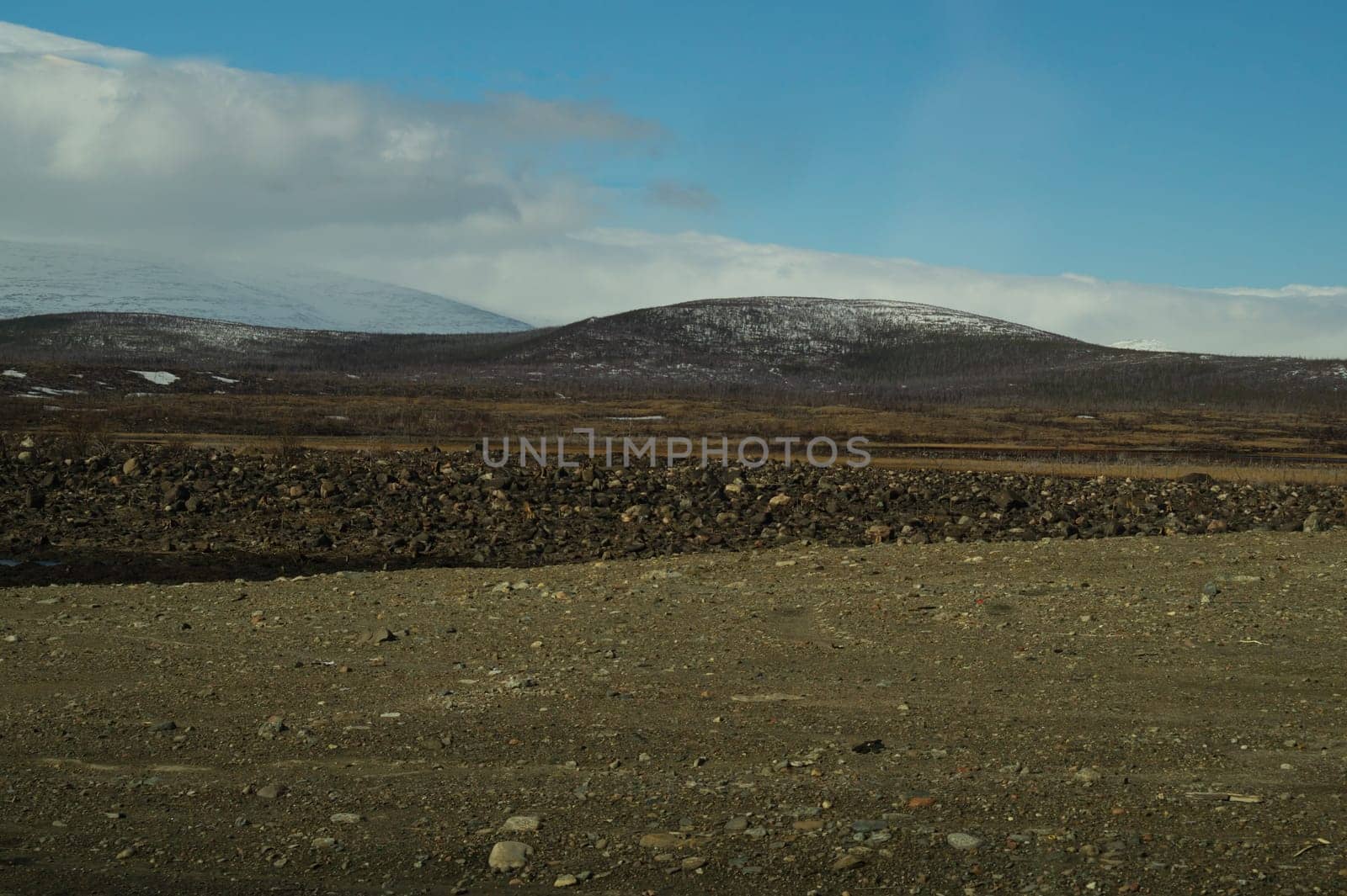 Mountain landscape background. snowy hills and forest background