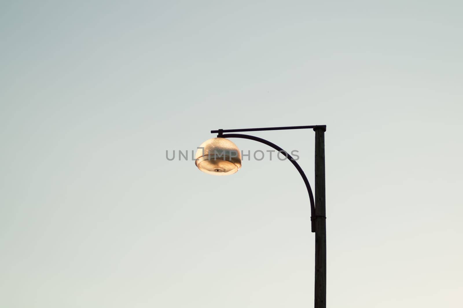 Street lamp post against the sky. lantern with copy space