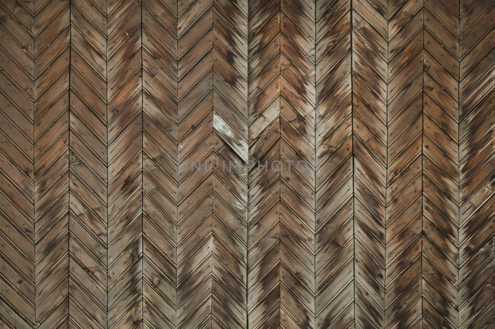 Brown old wood texture. wooden planks background. wall with geometric pattern
