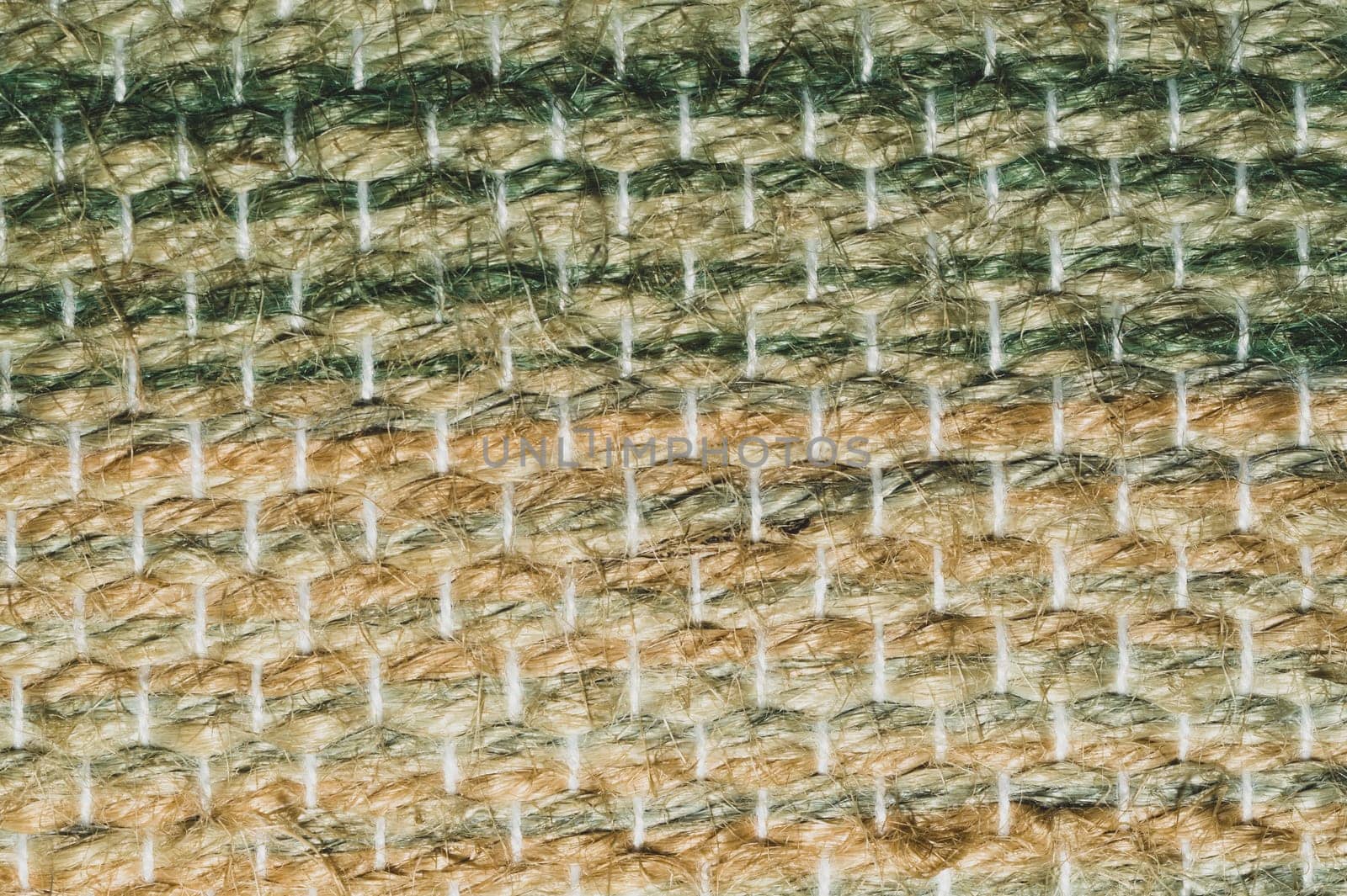 Fabric material macro texture. textile background. colorful rug. tapestry close up
