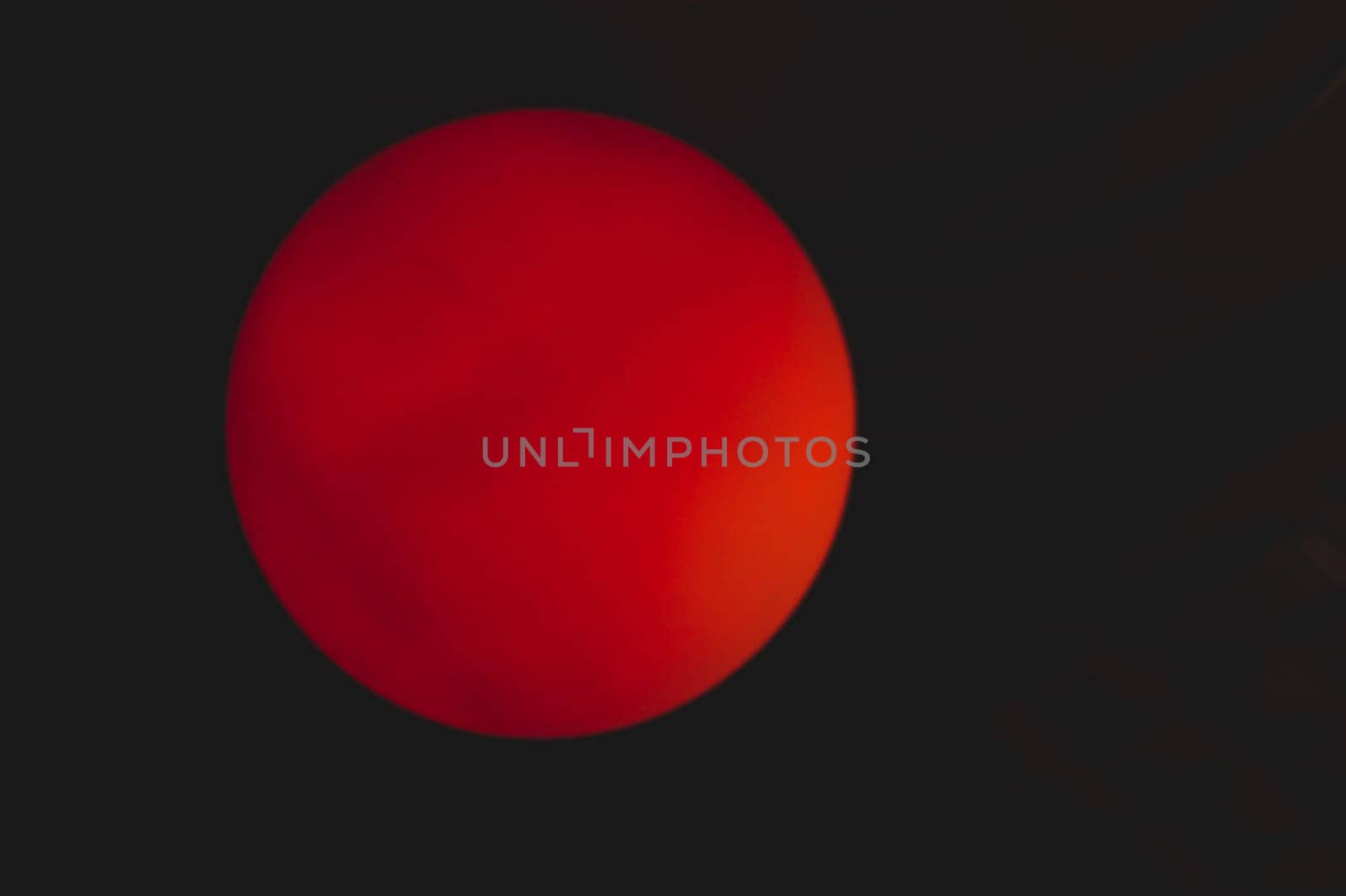Glowing sphere in the dark. round template with color backlit