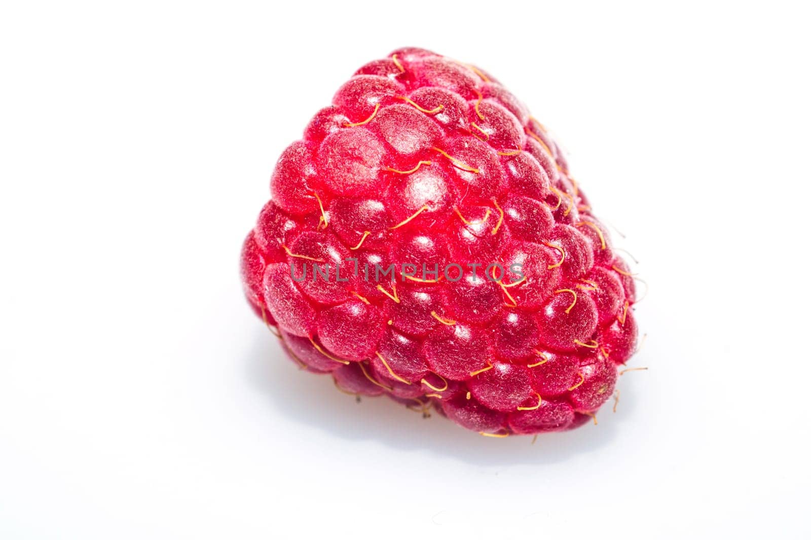 Fresh raspberry isolated on white. ripe raspberries. red berry macro clip art