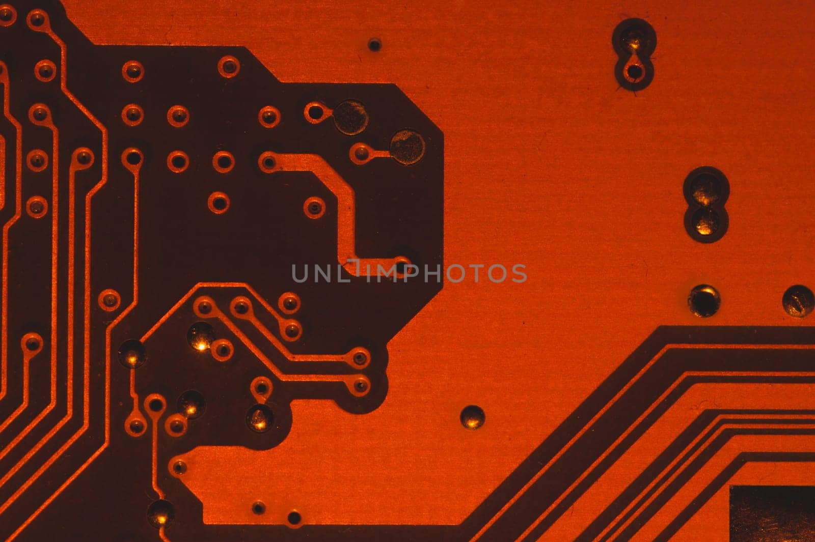 Electronic circuit board abstract background. computer motherboard close up. modern technologies. micro elements of computer with connections and traces. Intelligent technology
