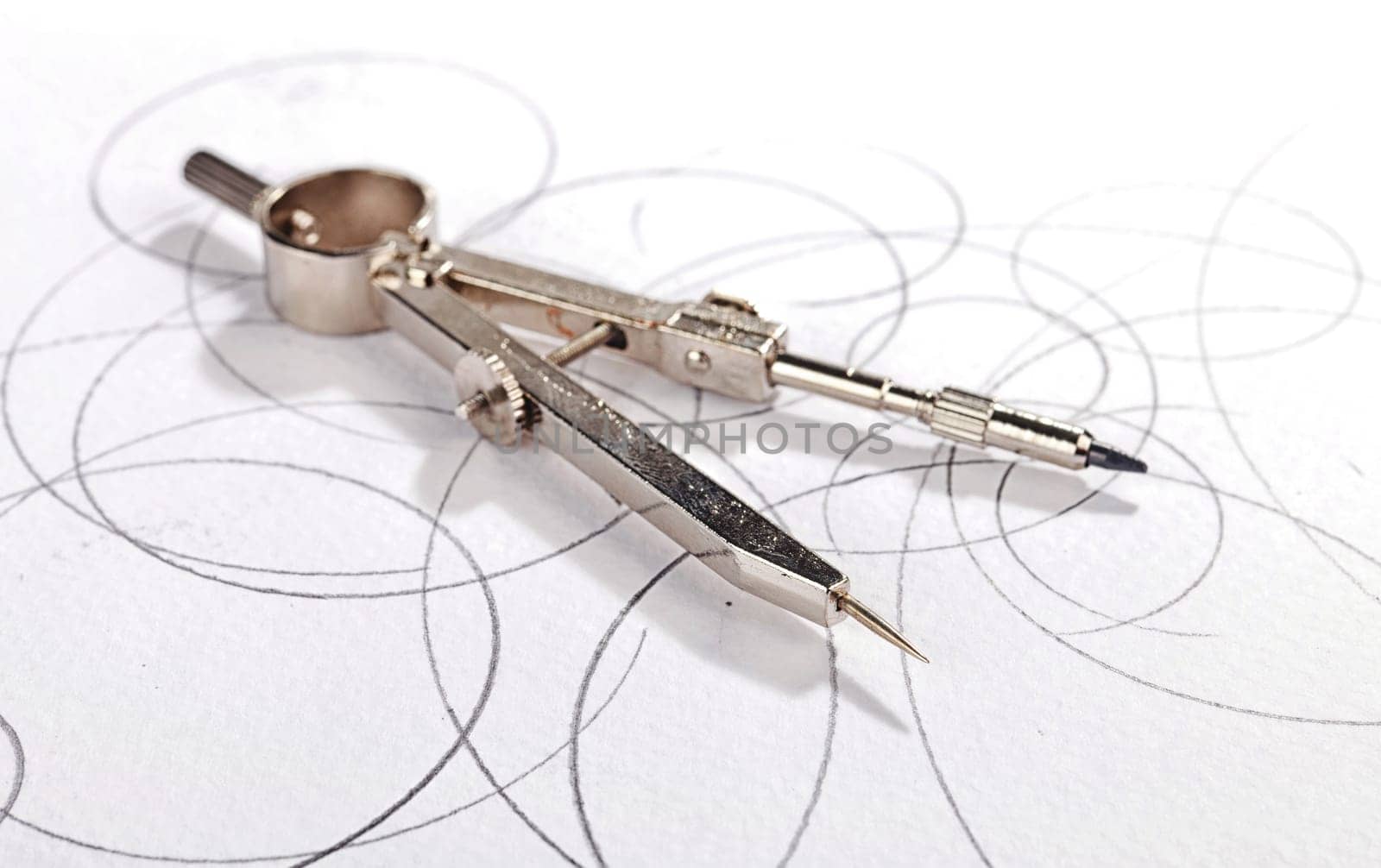compass drawing on paper