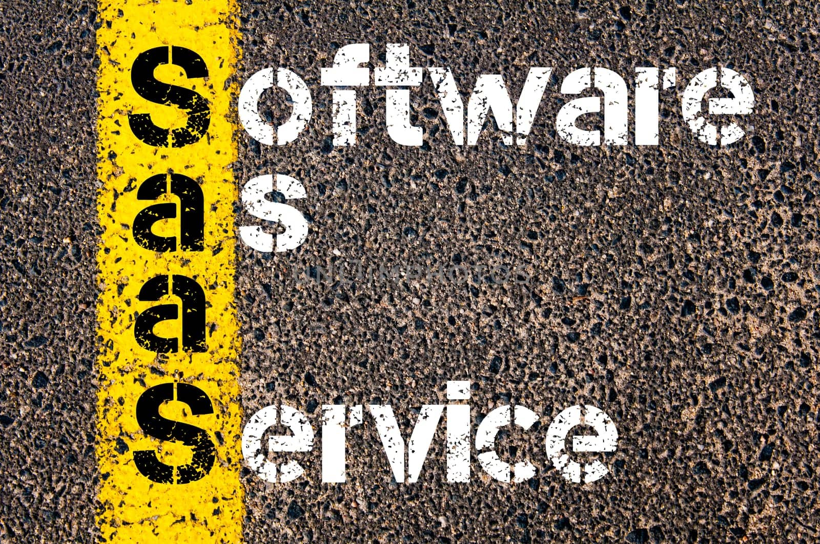 Business Acronym BMI - Body Mass Index..Yellow paint line on the road against asphalt background. Conceptual image