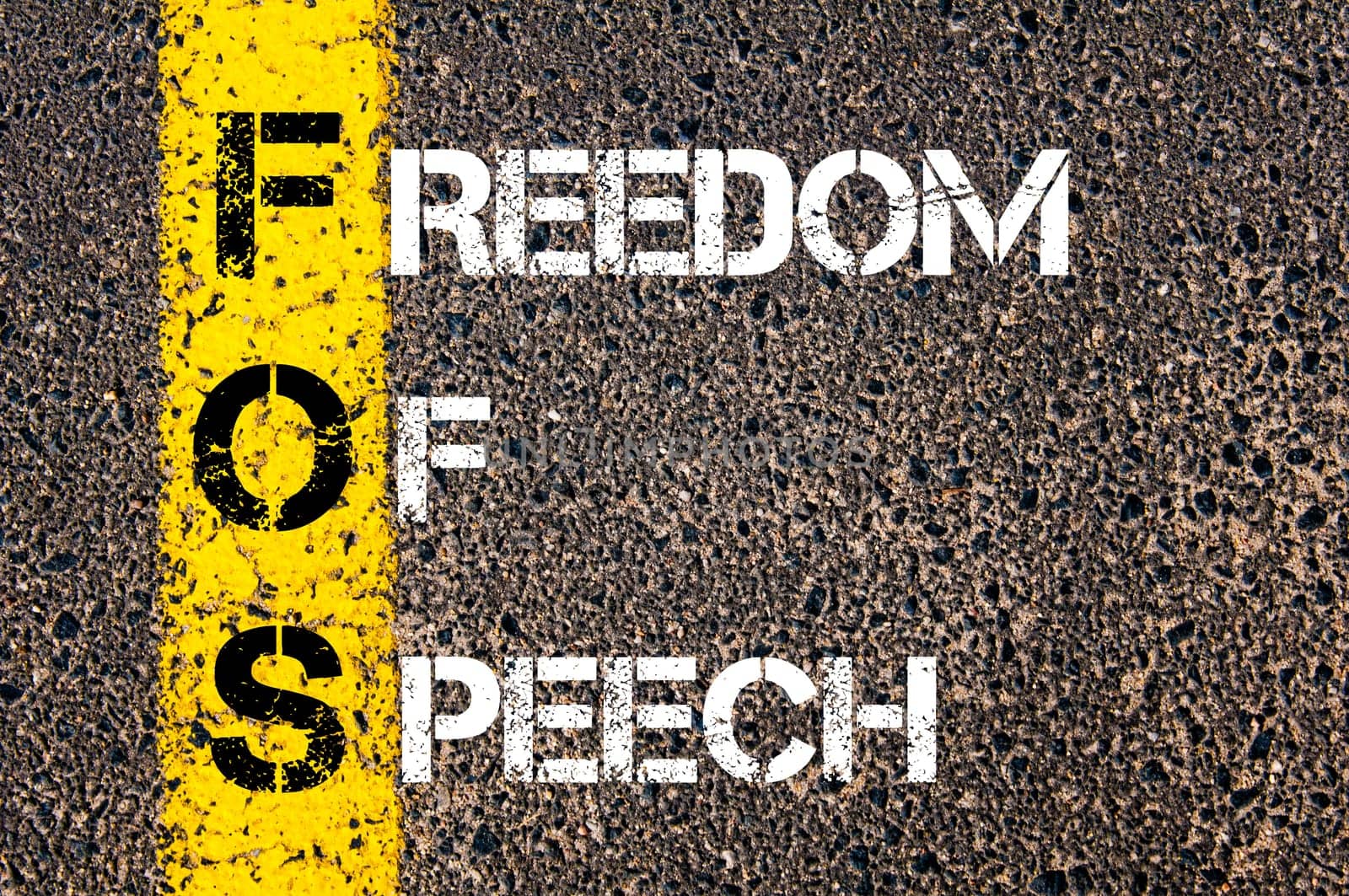 Business Acronym BMI - Body Mass Index..Yellow paint line on the road against asphalt background. Conceptual image