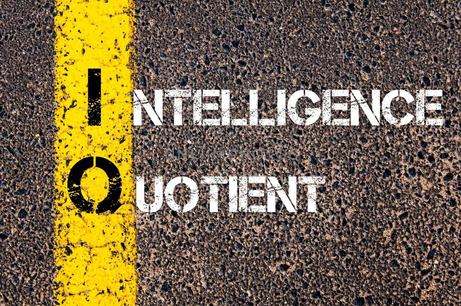 Business Acronym BMI - Body Mass Index..Yellow paint line on the road against asphalt background. Conceptual image