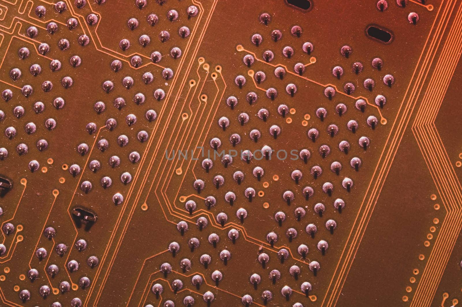 Electronic circuit board abstract background. computer motherboard close up. modern technologies. micro elements of computer with connections and traces. Intelligent technology