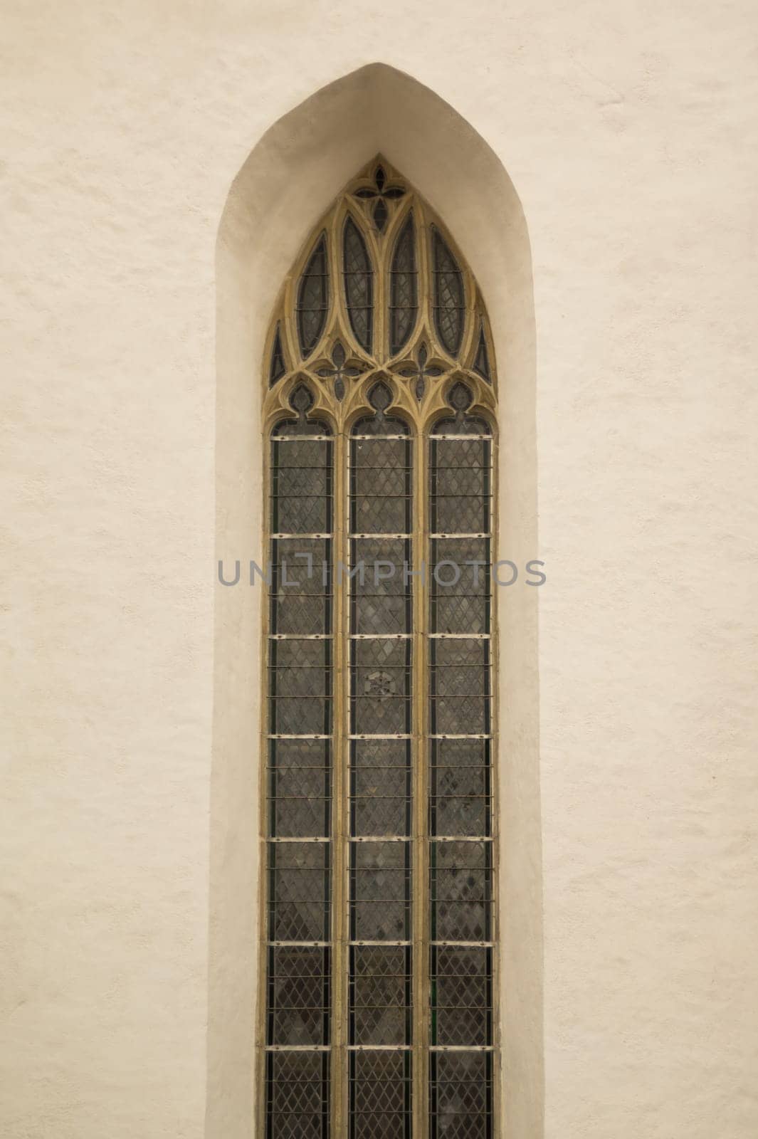 Facade of the old house with an unusual decoration