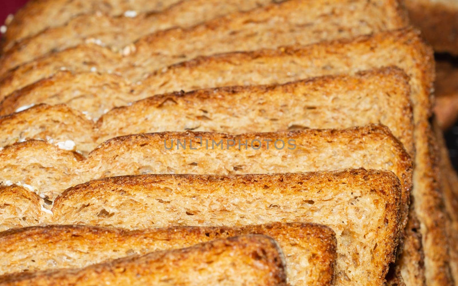 Sliced bread close up. baking background