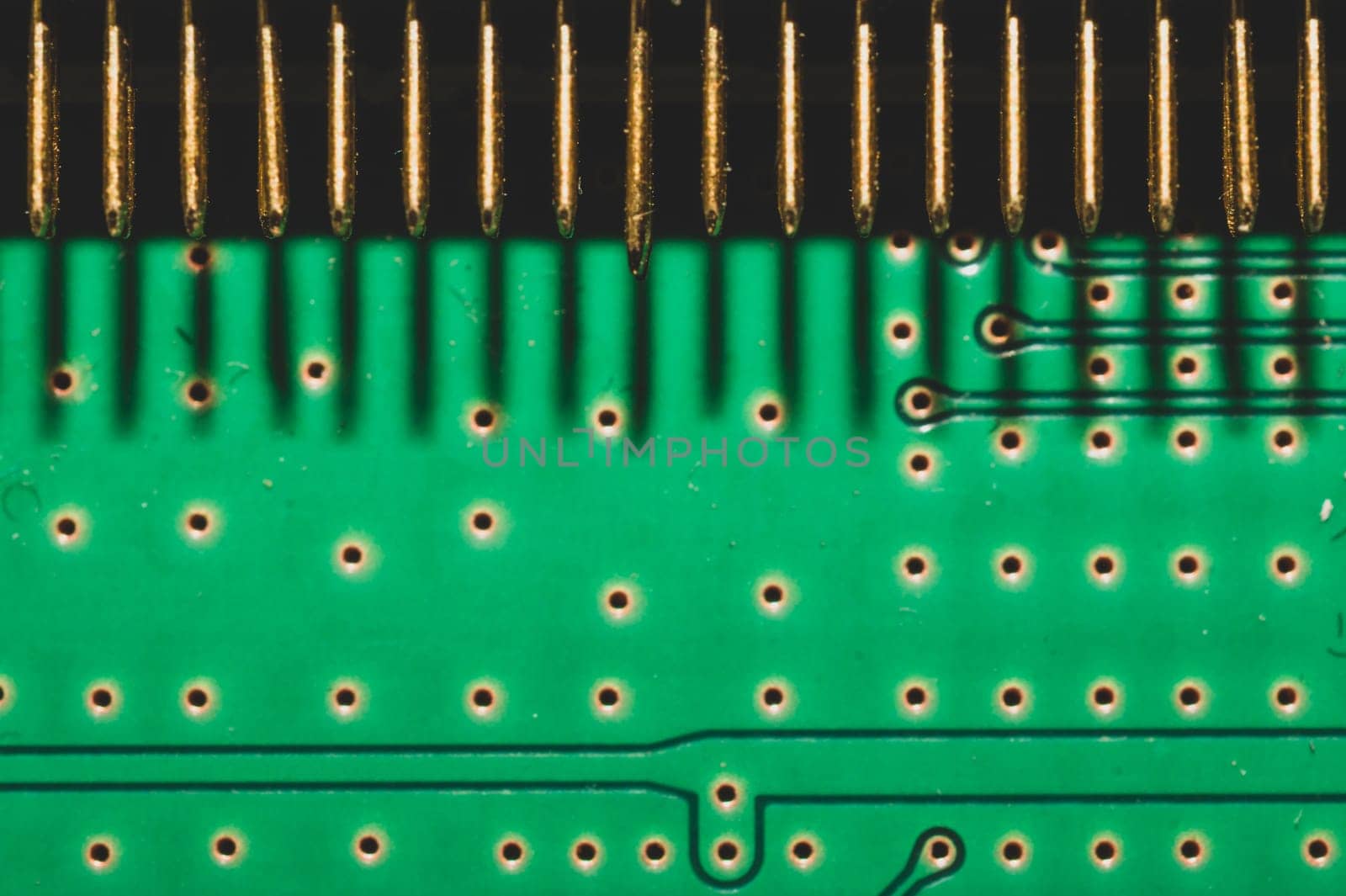 Electronic circuit board abstract background. computer motherboard close up. modern technologies. micro elements of computer with connections and traces. Intelligent technology