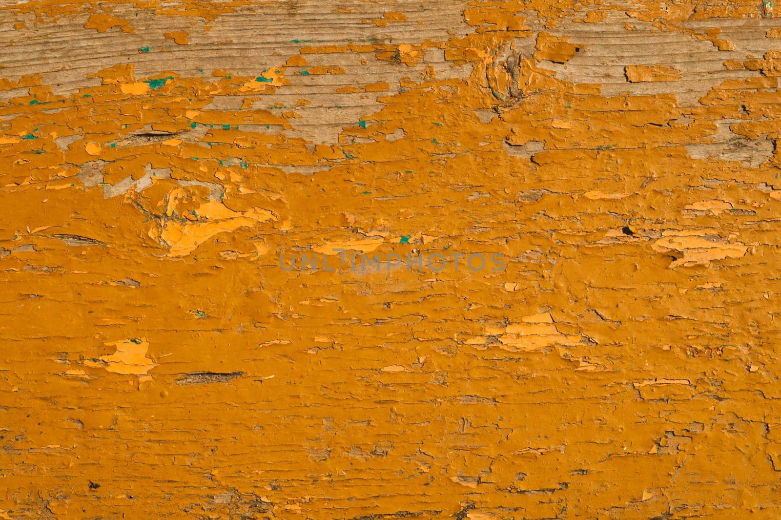 Shabby painted wood texture. old wooden background with peeling paint