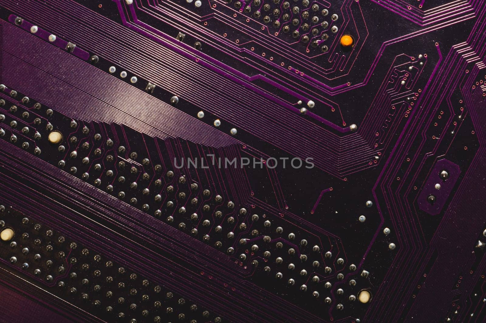 Electronic circuit board abstract background. computer motherboard close up. modern technologies. micro elements of computer with connections and traces. Intelligent technology