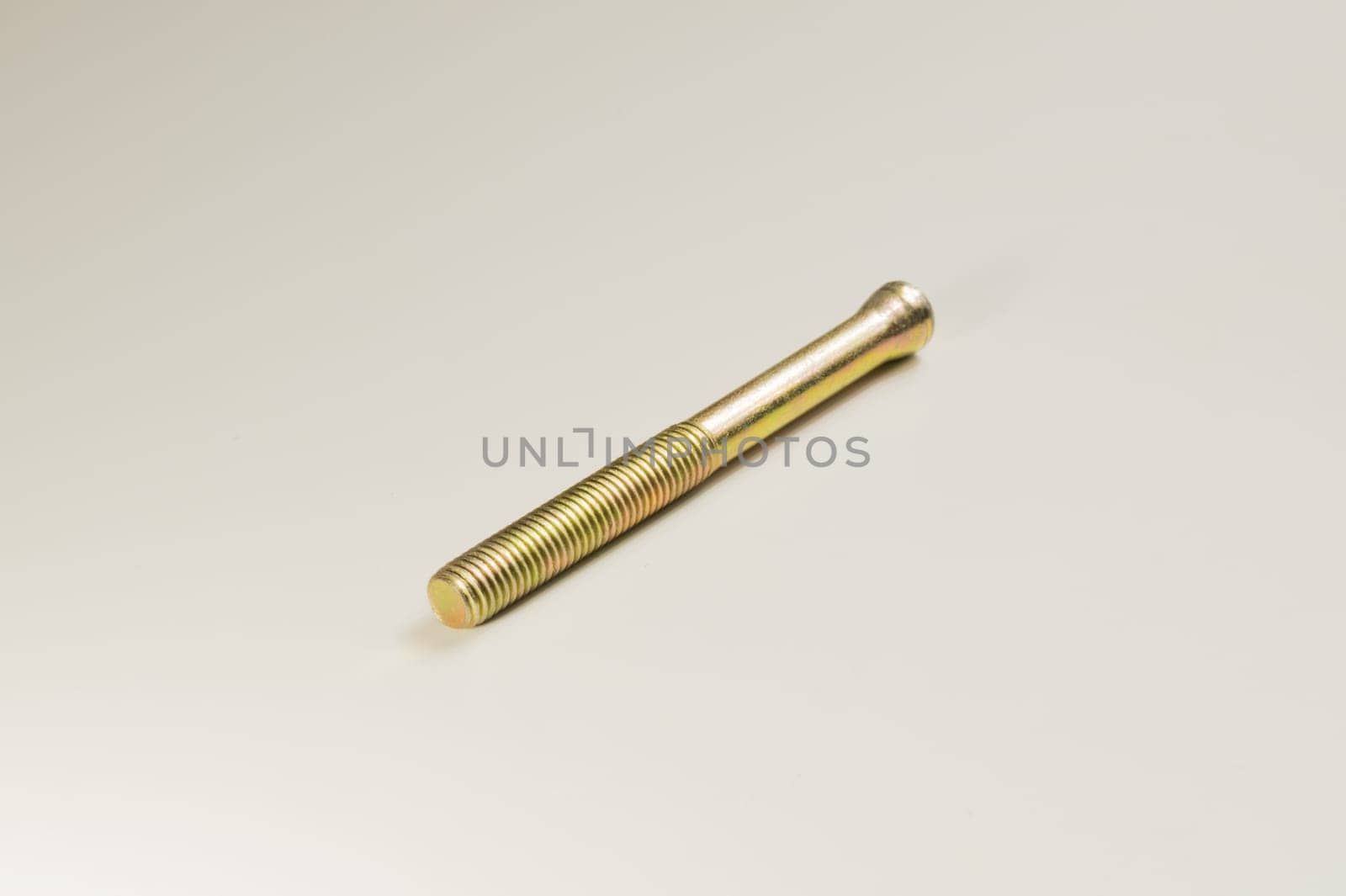 Steel screw on a white background. working tools