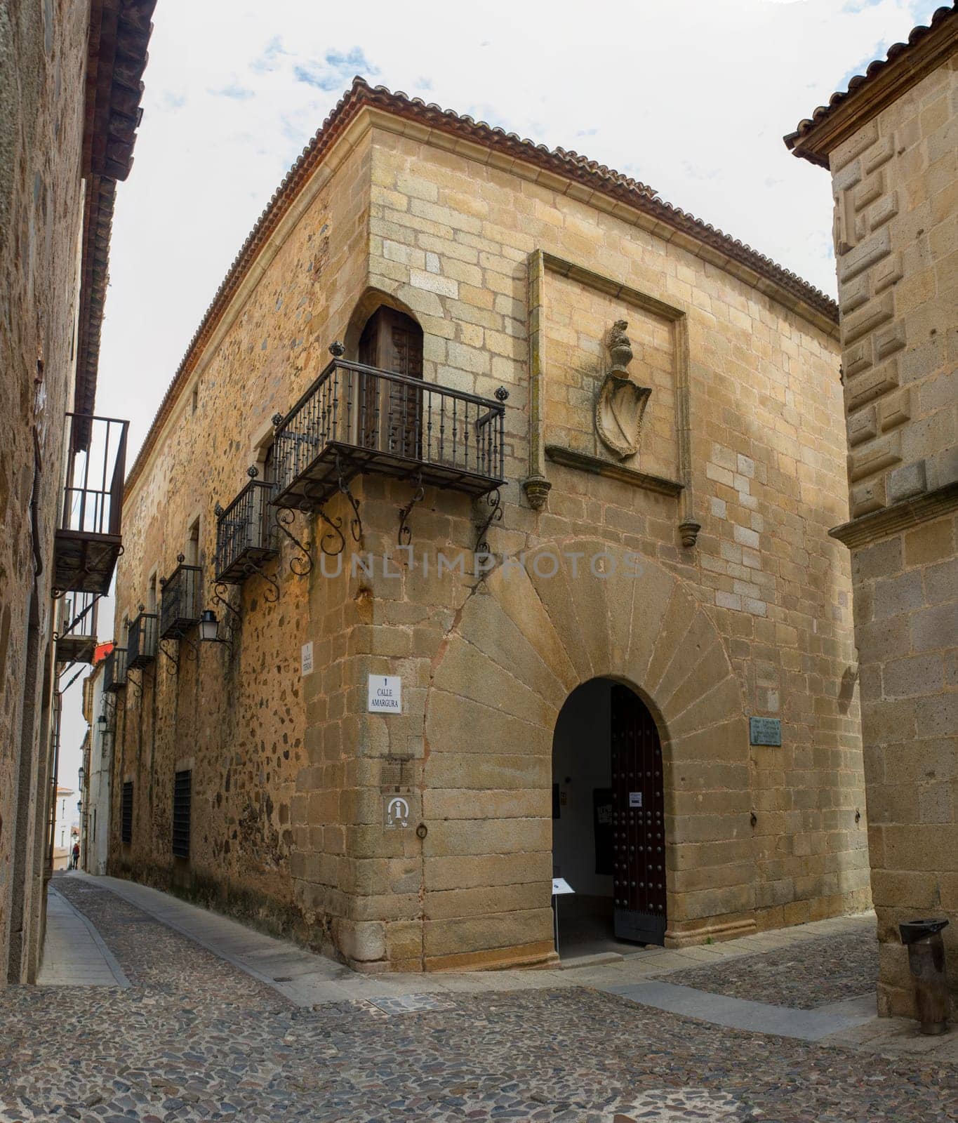 Palace of Carvajal. One of the most emblematic building of monumental Complex of Caceres, Extremadura, Spain