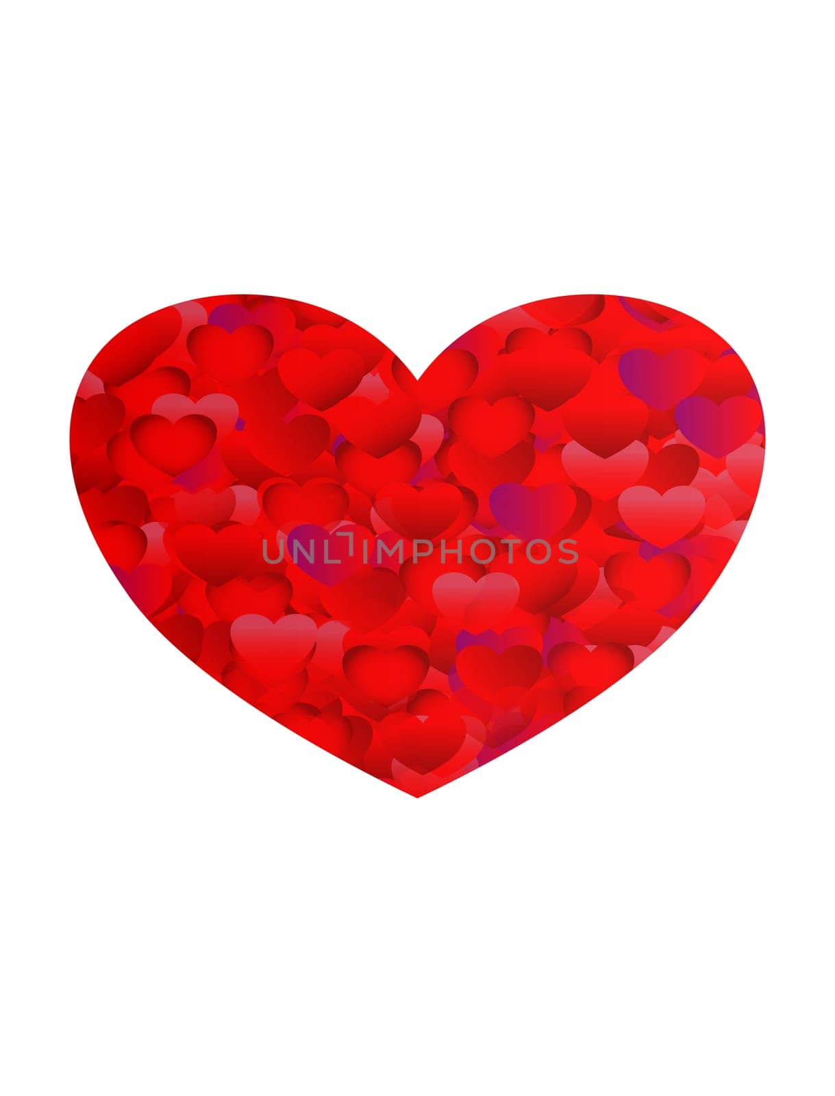 Illustration of a red valentine on a white background. Valentine's Day. Happy birthday. Wedding postcard. Red valentine. Human heart. Greeting card. Template for text.