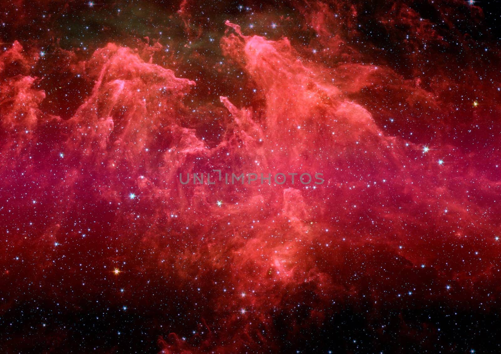 Star field in space, a nebulae and a gas congestion