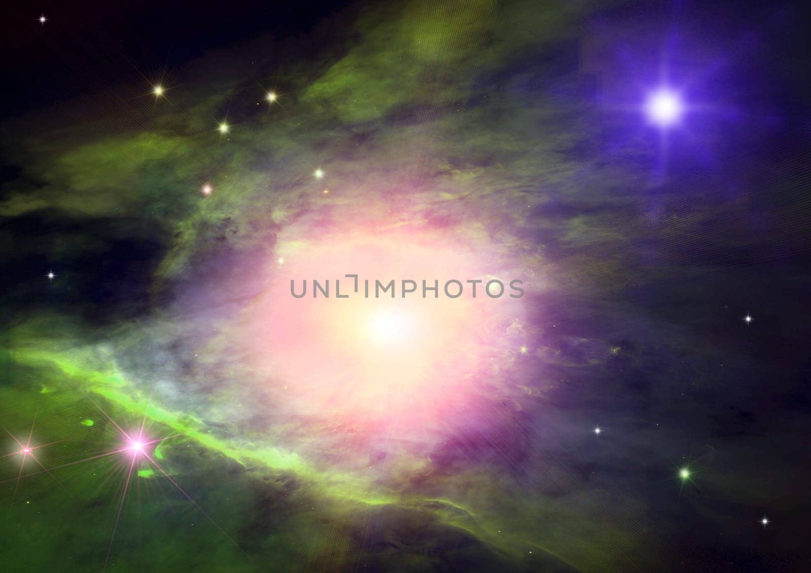 Far space being shone nebula as abstract background